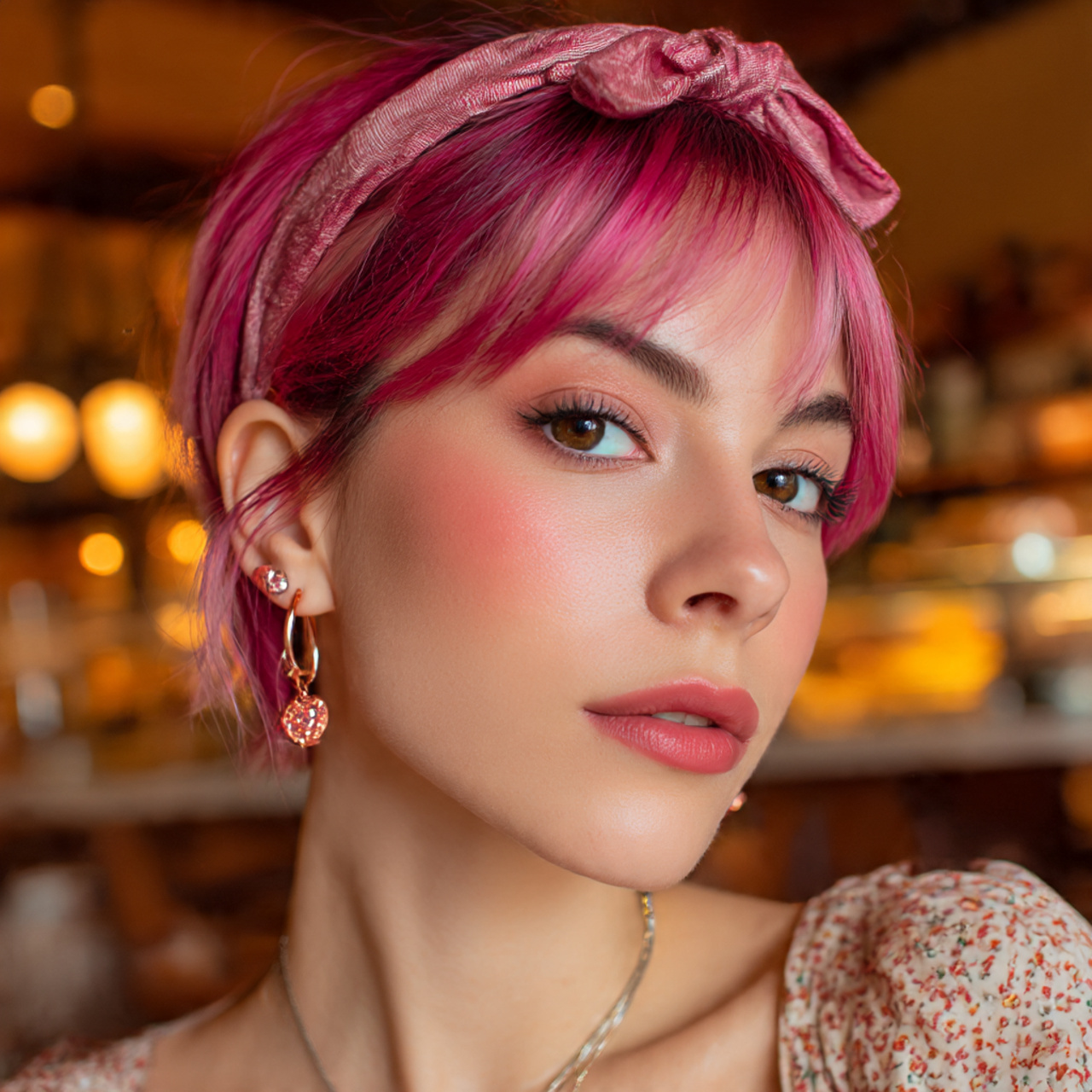 32 Ultimate Pink Hair Color Inspiration for Every Personality 31 a close up of a woman with vibrant