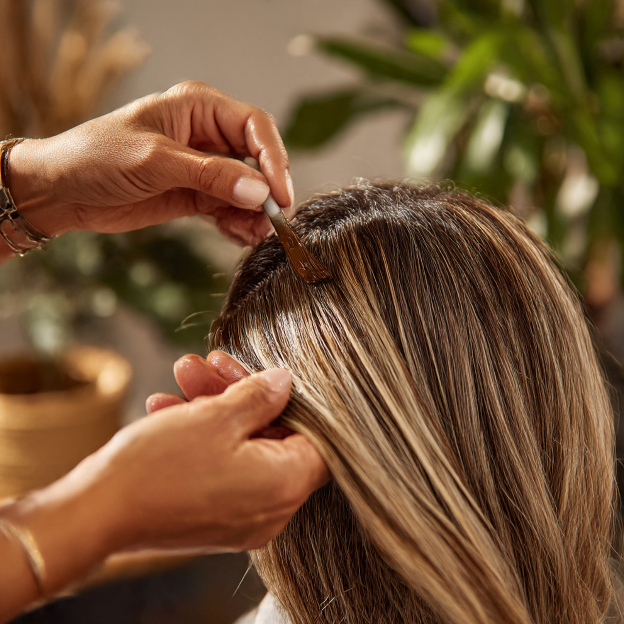 a close up of hands applying pigment filler 1