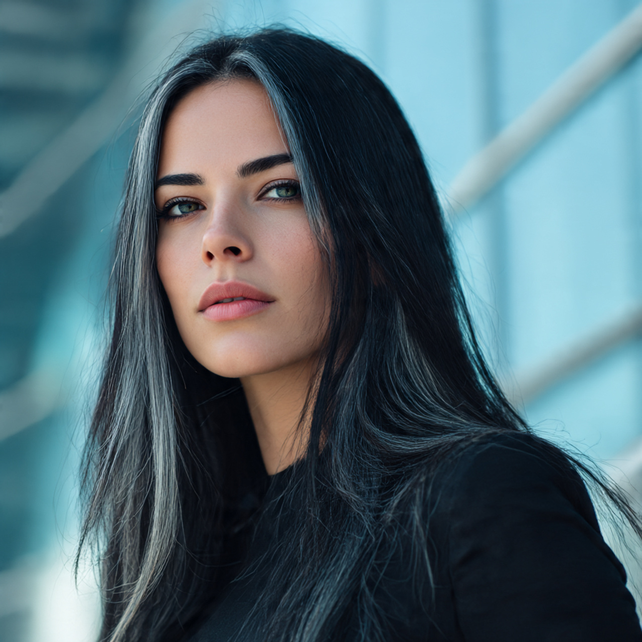 20 Silver Highlights Ideas for a Stunning New Look 1 a close up portrait of a woman with 2