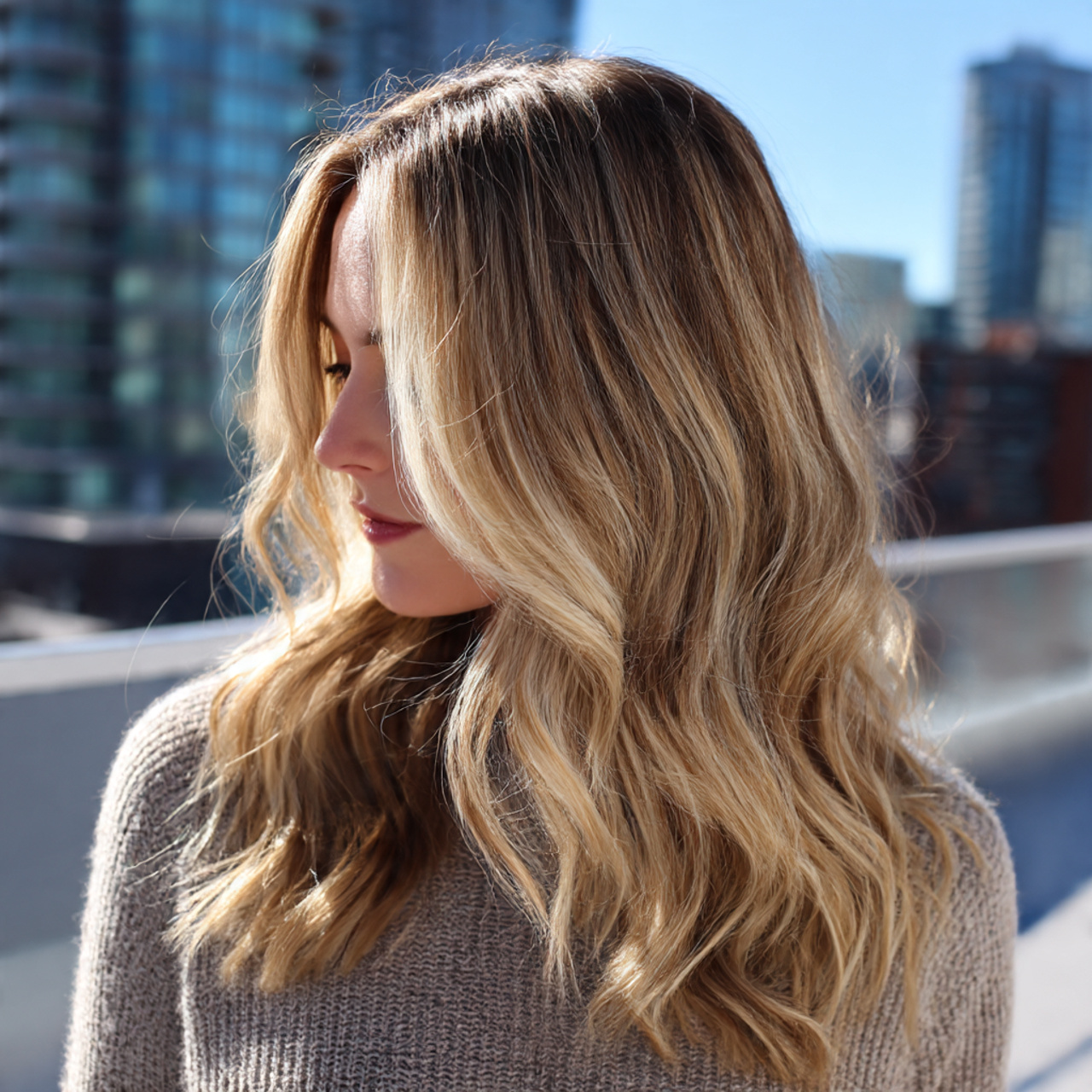 a close up portrait of a woman with