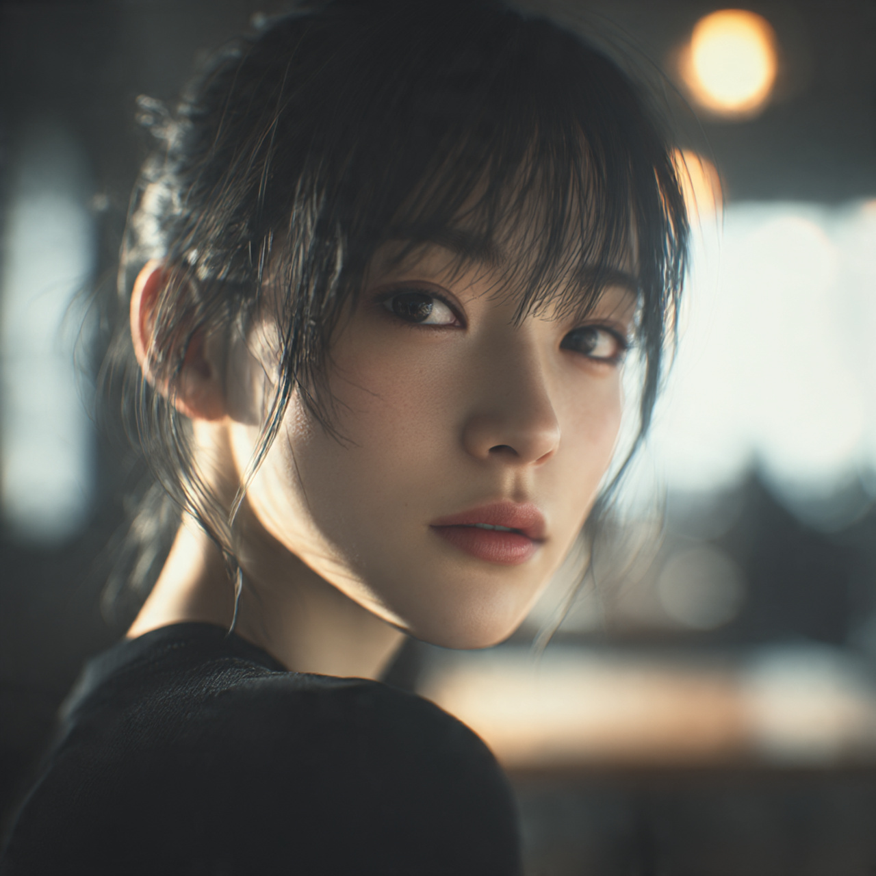 a close up realistic image of an asian