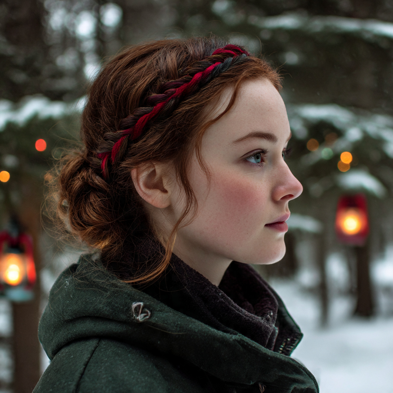 Gorgeous 25 Christmas Hairstyles Ideas for Every Holiday Event 3 a close up realistic portrait of a woman