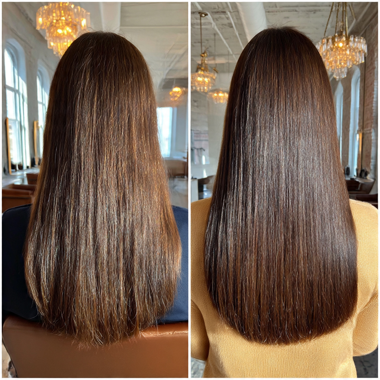 27 Short Silk Pressed Hair: Sleek, Shiny & Effortless Styles 5 a comparison of short silk pressed hair