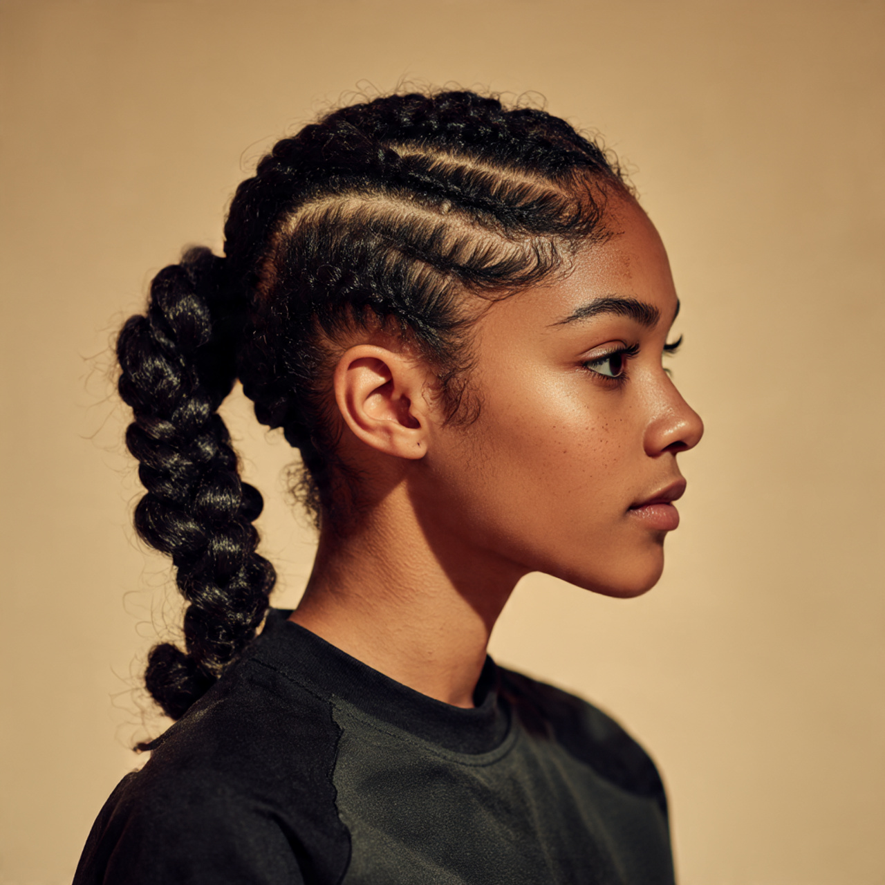 a confident african teenage girl with a