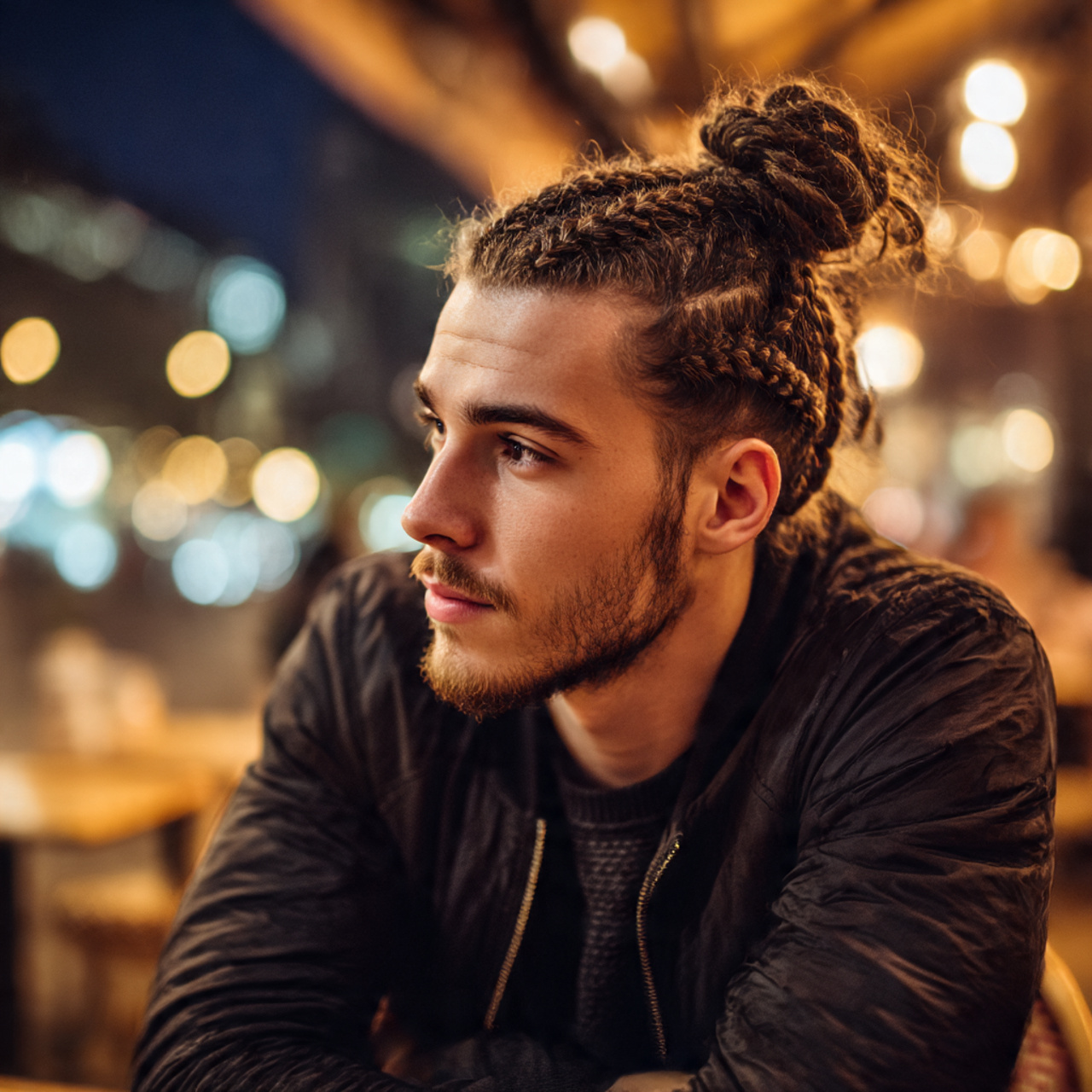 27 Best Long Hairstyles for Men Tips: Grow the Flow 9 a confident man with a braided top