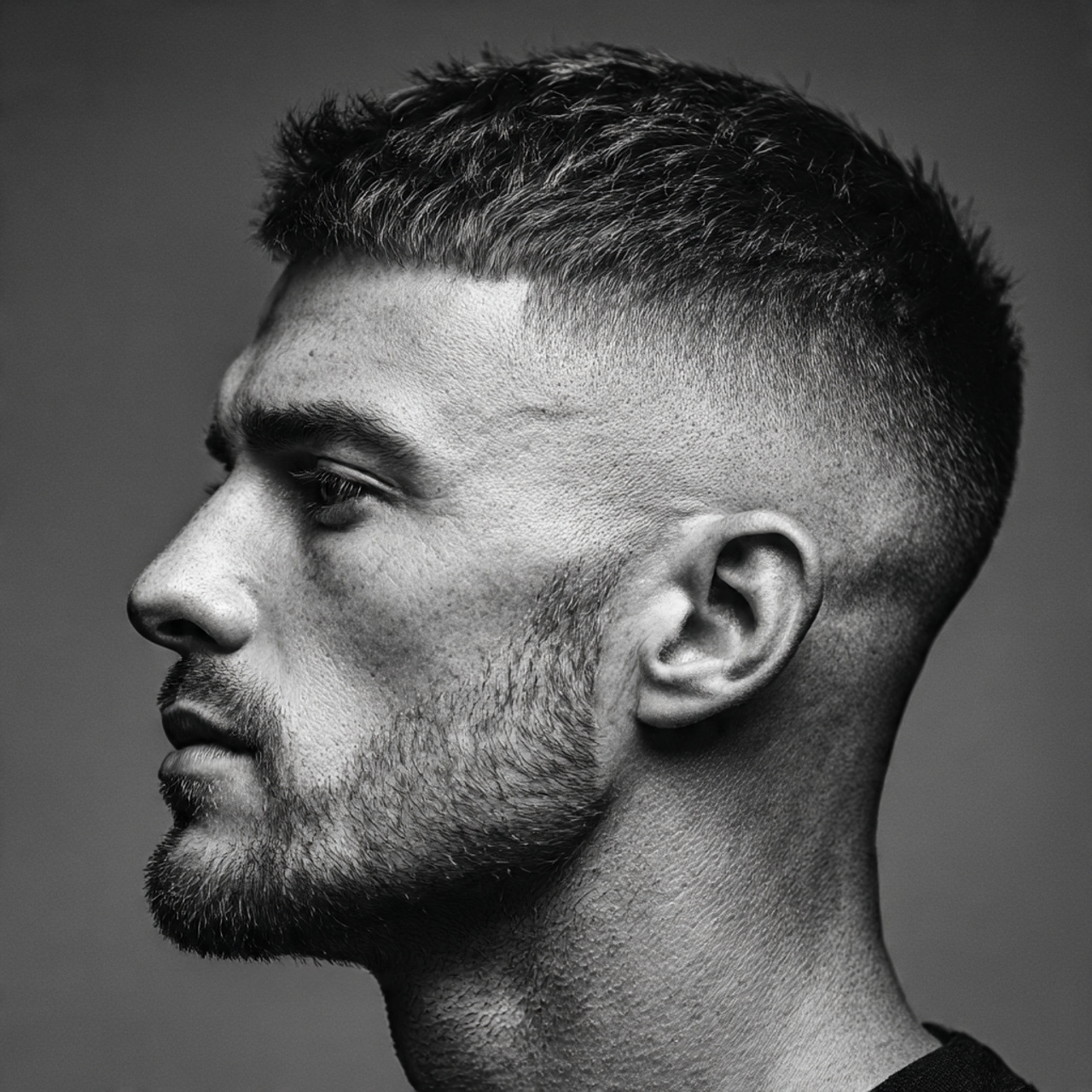 a confident man with a modern wolf