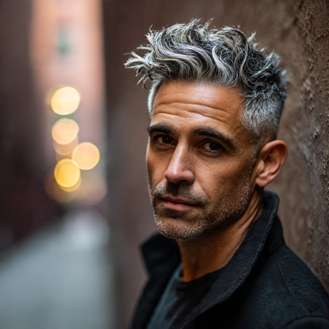 a confident man with bold chunky highlights