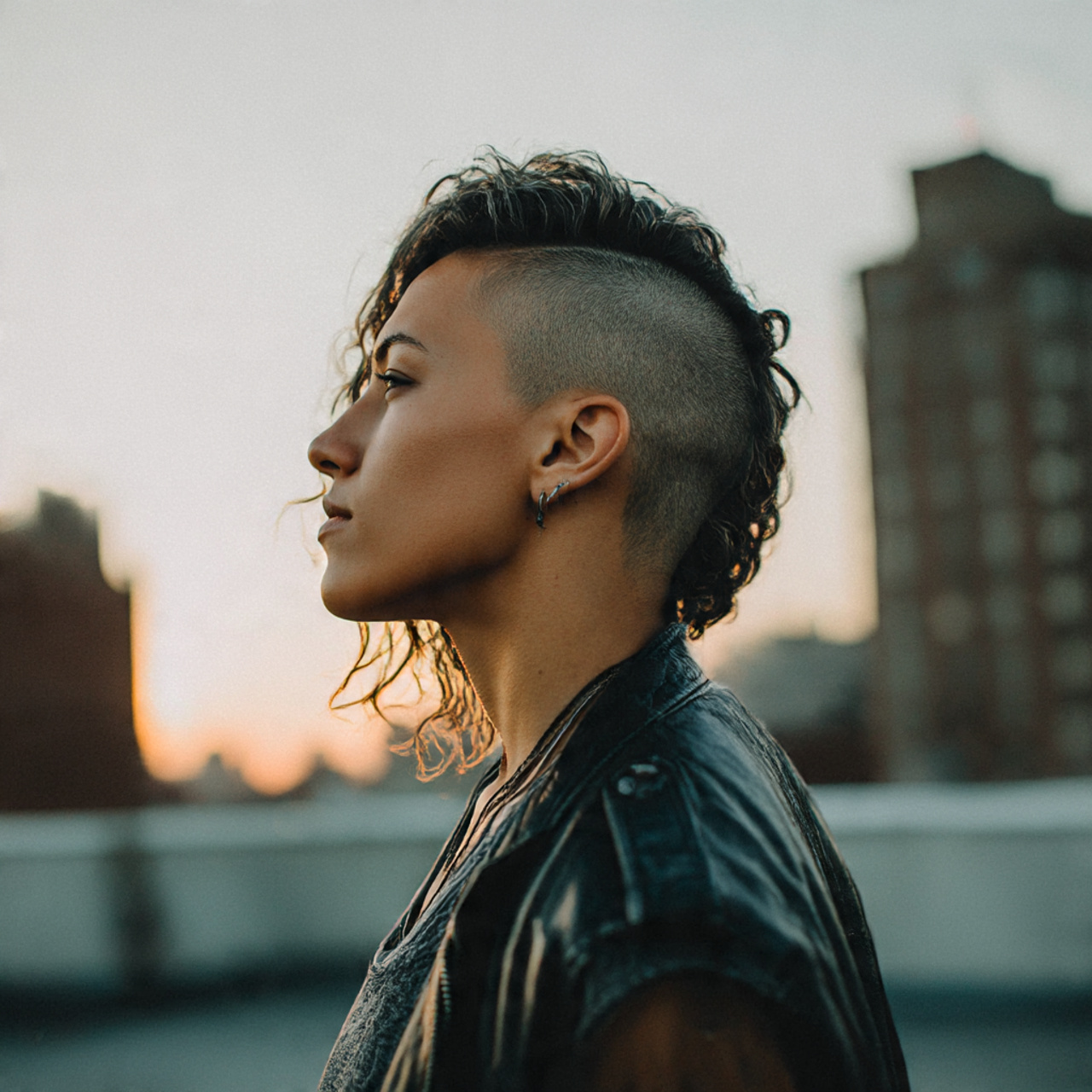 a confident person with an edgy undercut