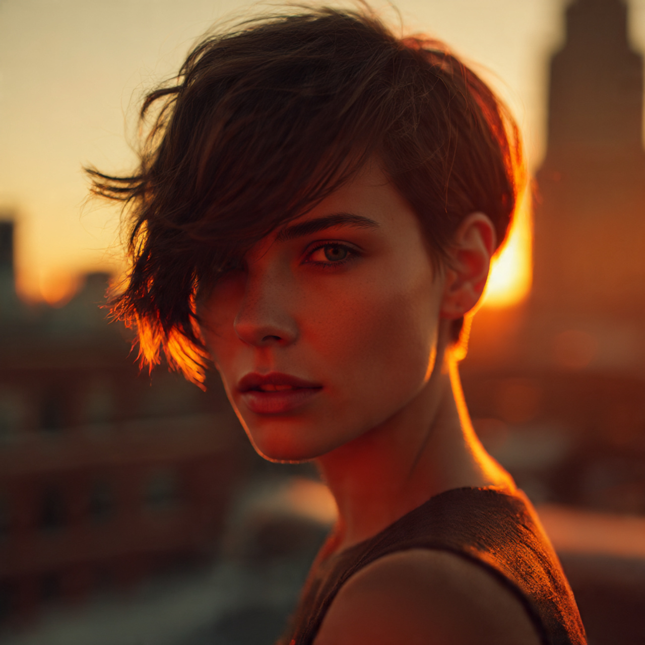 Bold & Chic: 20 Short Cropped Hairstyles Ideas 19 a confident woman with a deep side parted