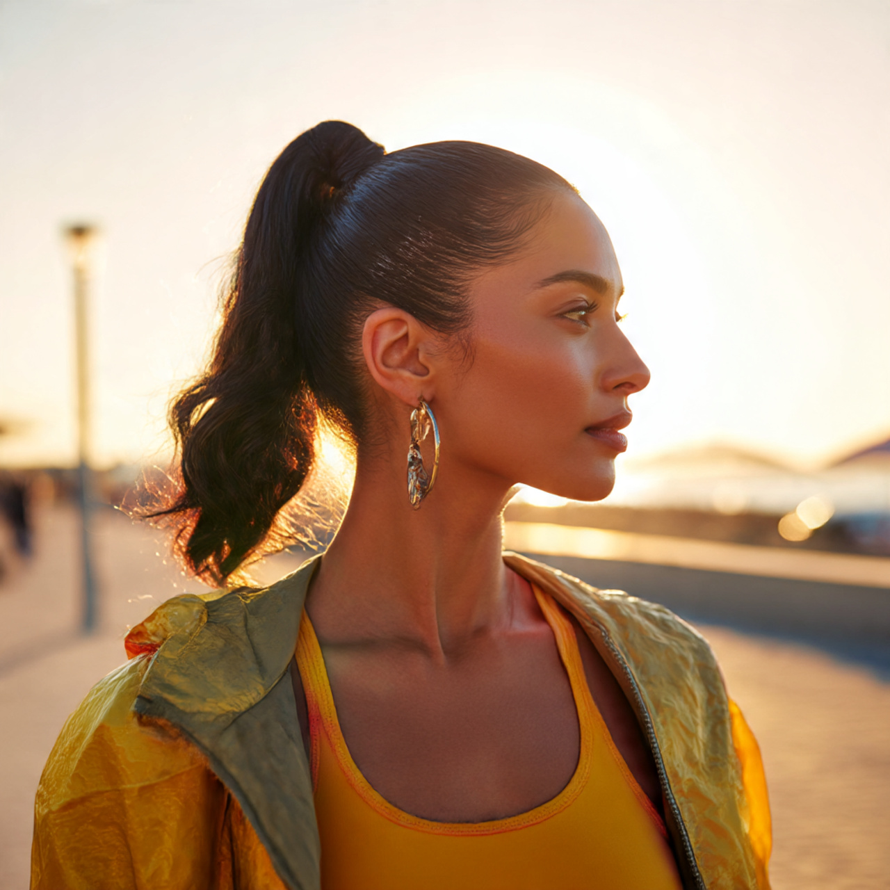 27 Chic & Easy Summer Hairstyles: Humidity-Proof Looks 2 a confident woman with a high sleek