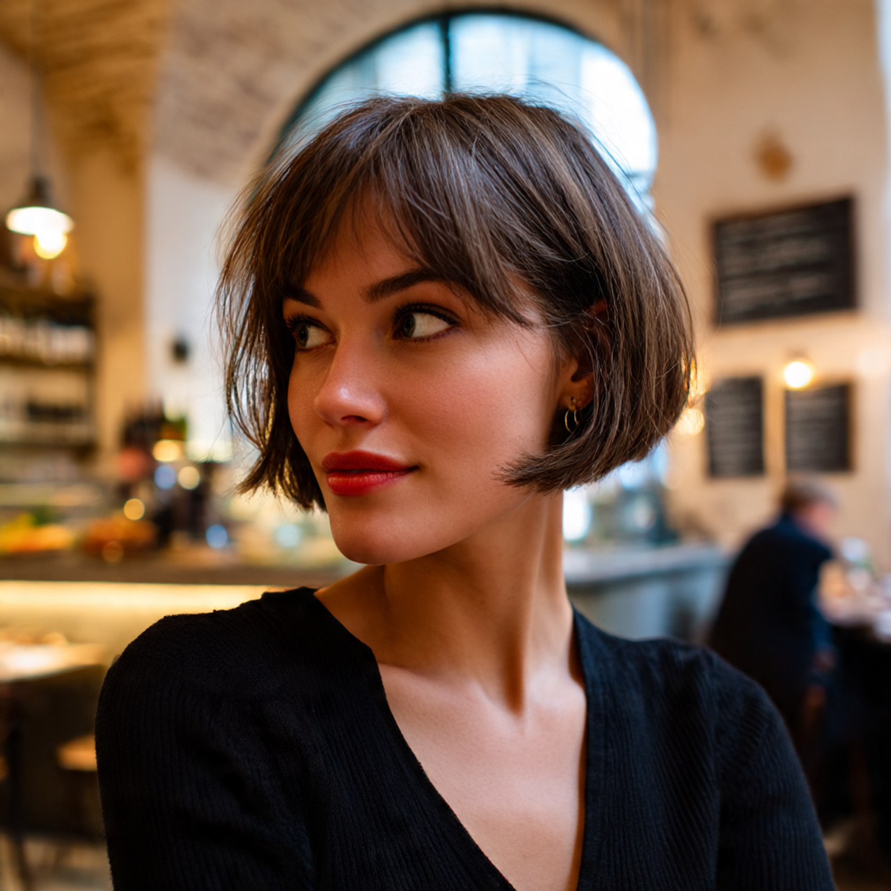 a confident woman with an oval face 1