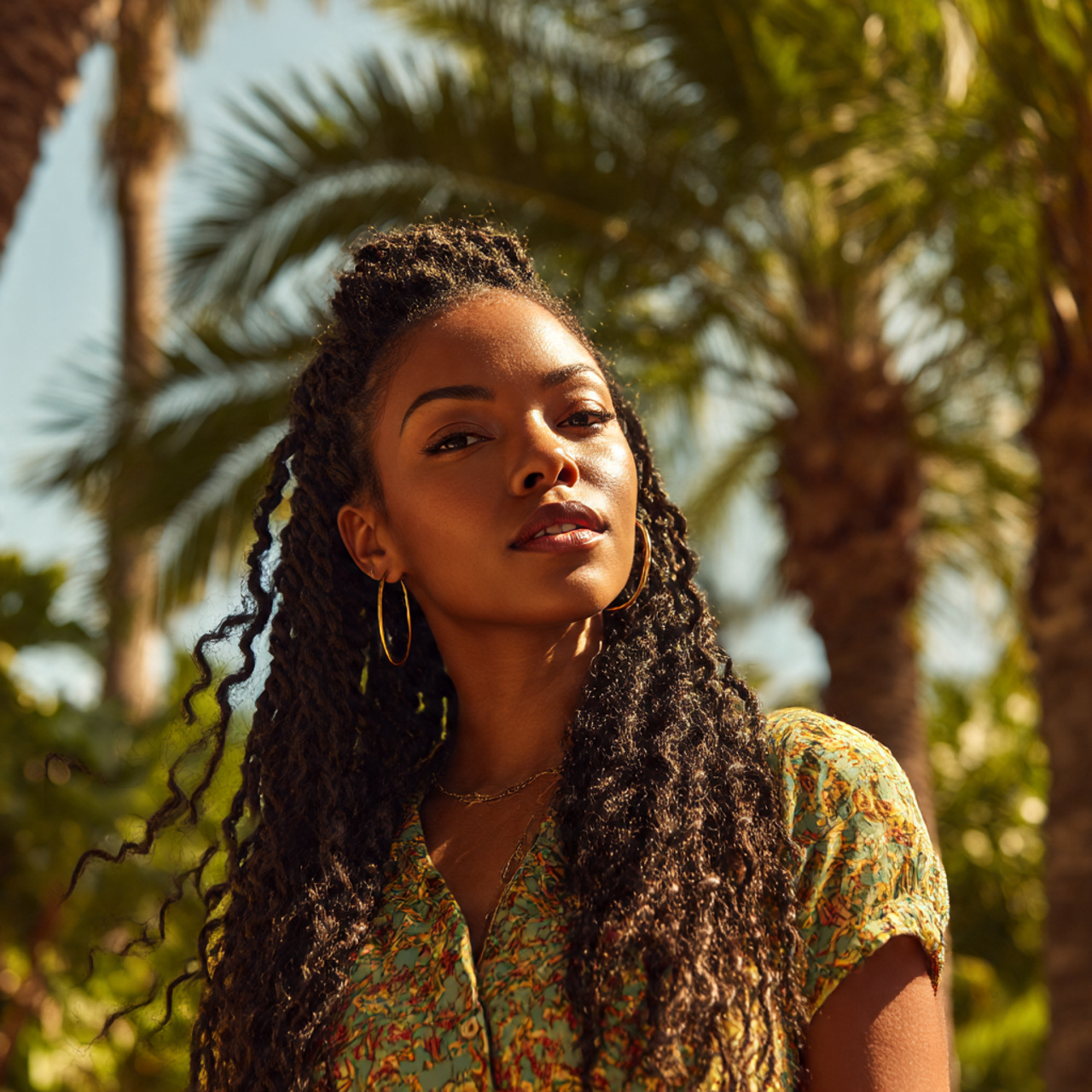 27 Chic & Easy Summer Hairstyles: Humidity-Proof Looks 22 a confident woman with crochet braids summer