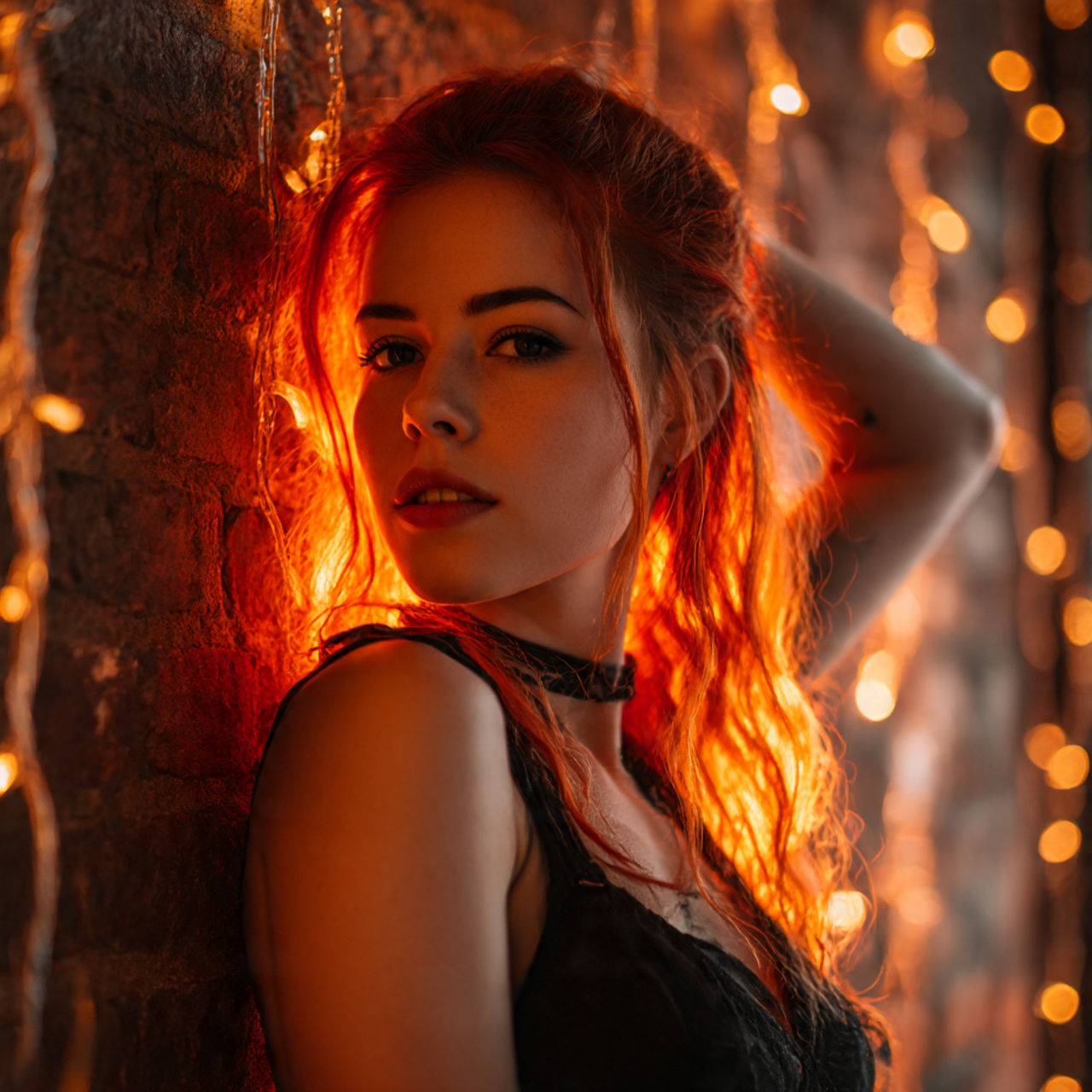 27 Gorgeous Peekaboo Hair Color Ideas Revealed To Enhance Looks 22 a confident woman with fire inspired peekaboo underlights