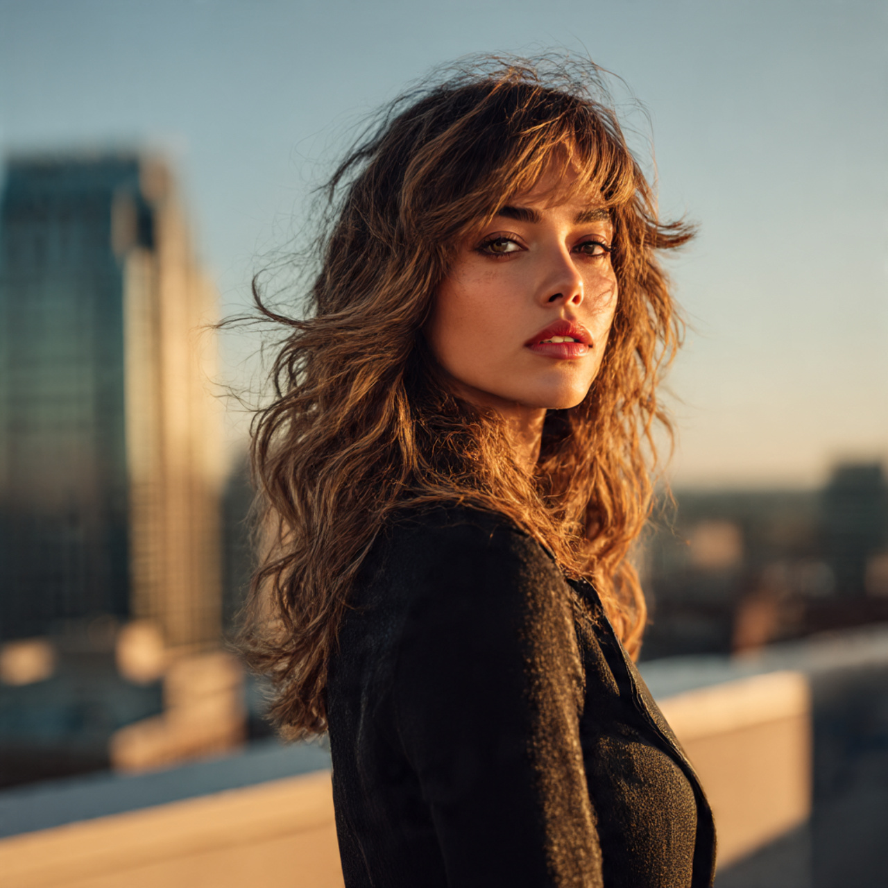 a confident woman with thick lifted crown