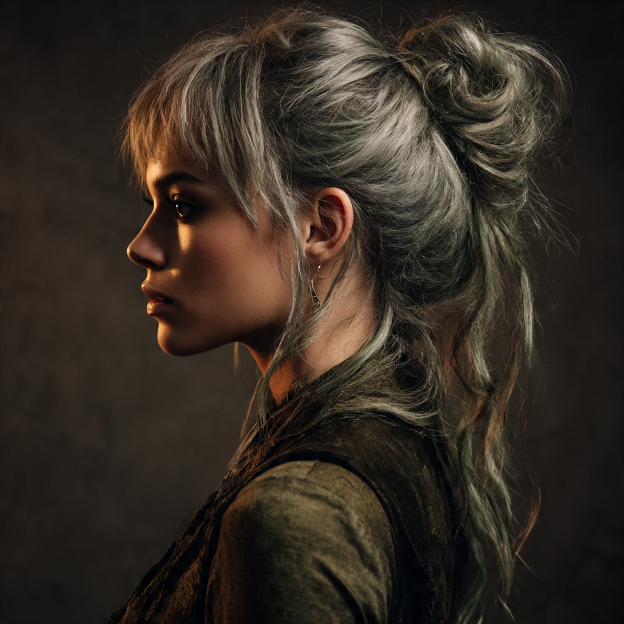 a creative halloween hair idea with intentionally