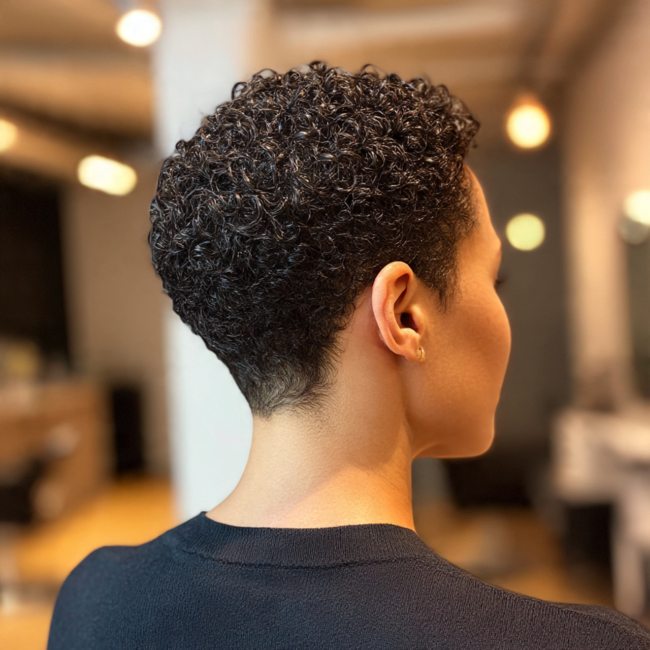 a detailed back and side view of