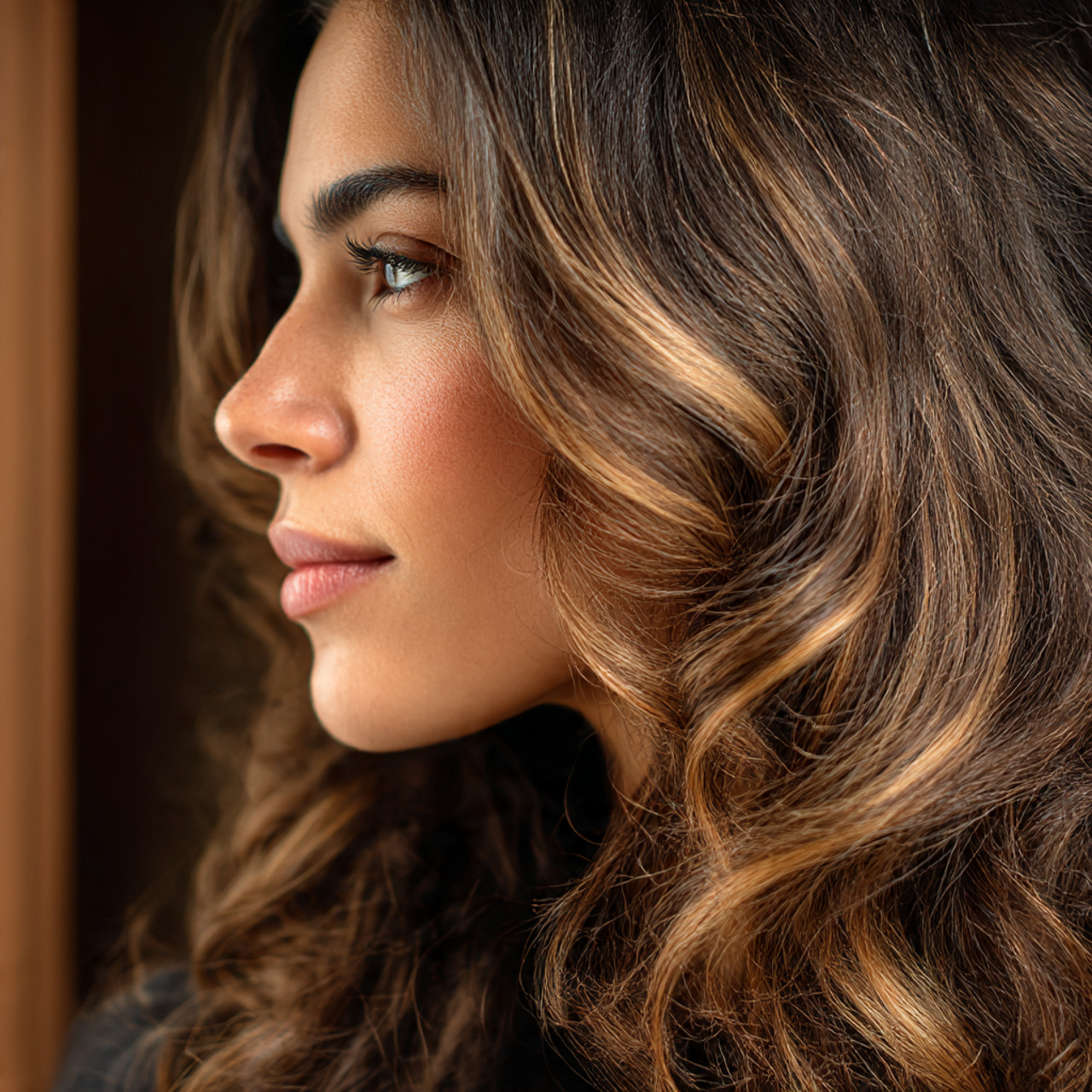 a detailed close up side view of a