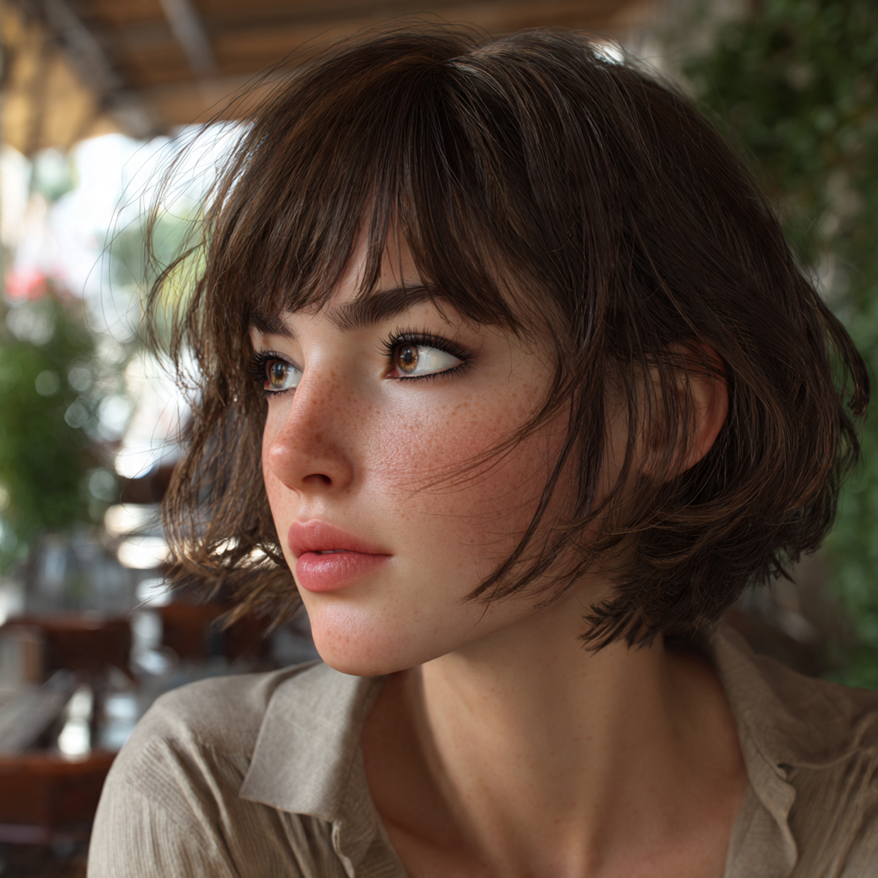 a different real human female model with