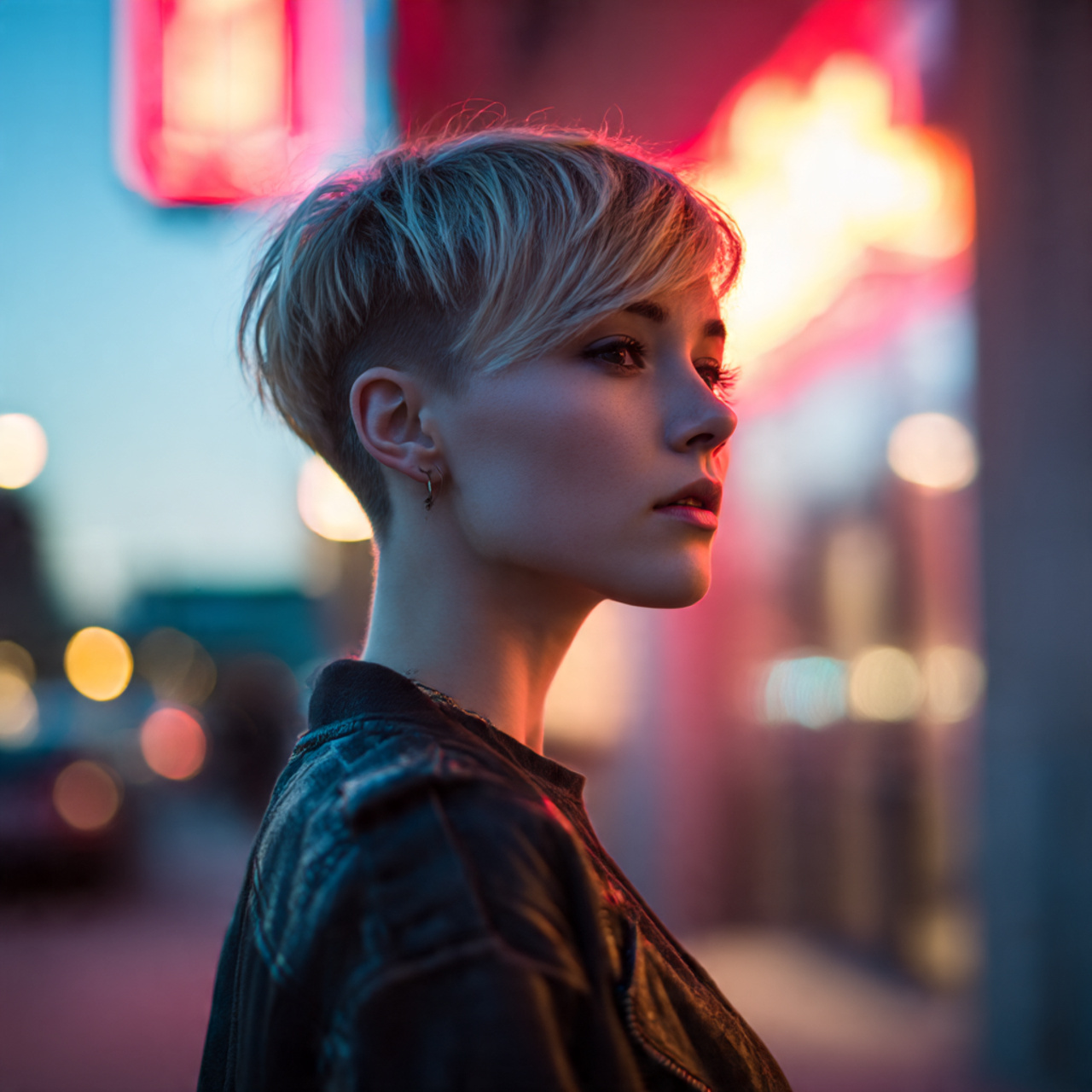 Bold & Chic: 20 Short Cropped Hairstyles Ideas 2 a fashion forward young woman with an asymmetrical