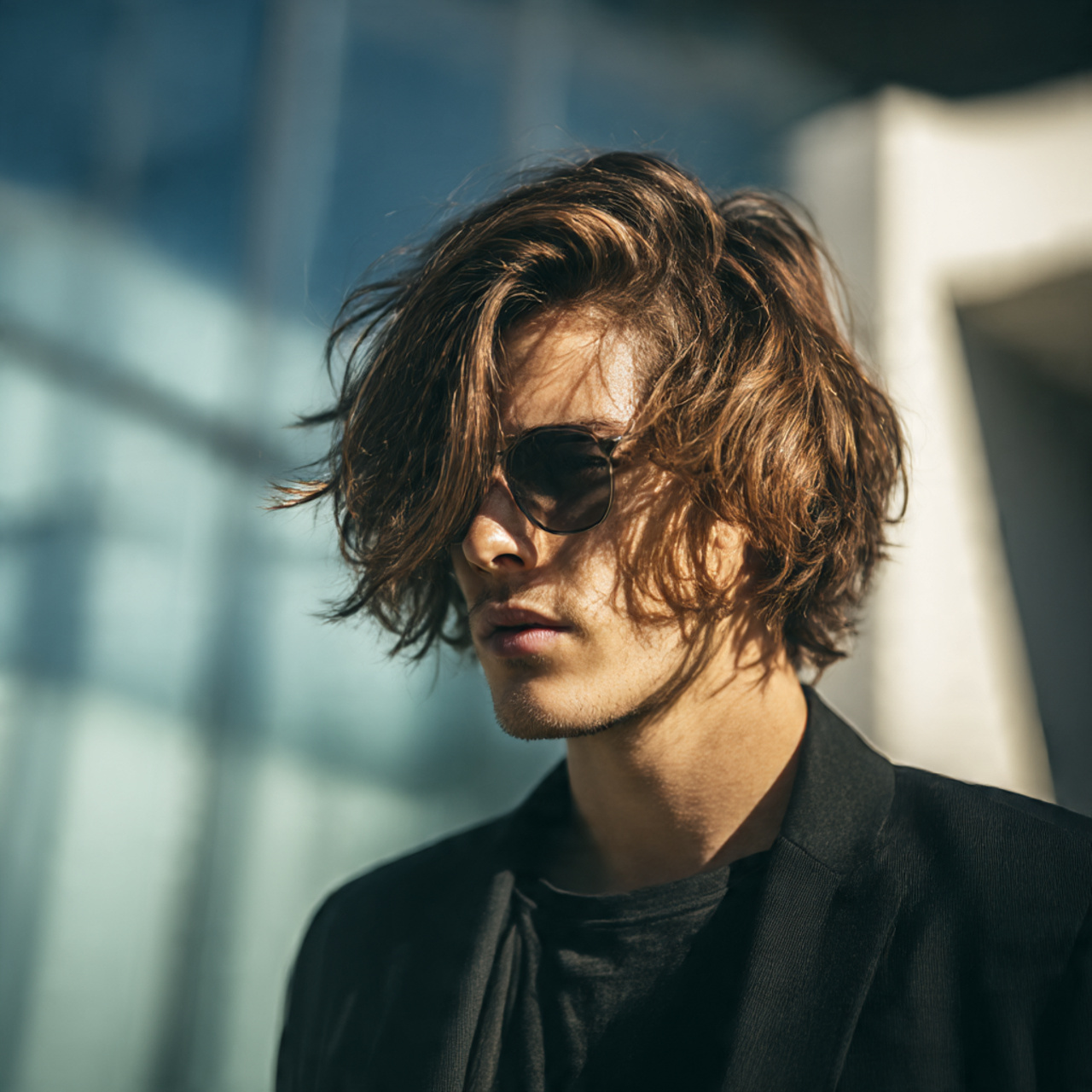 27 Best Medium Hairstyles for Men: Pro Cuts & Styling 20 a fashionable man with asymmetrical medium cut