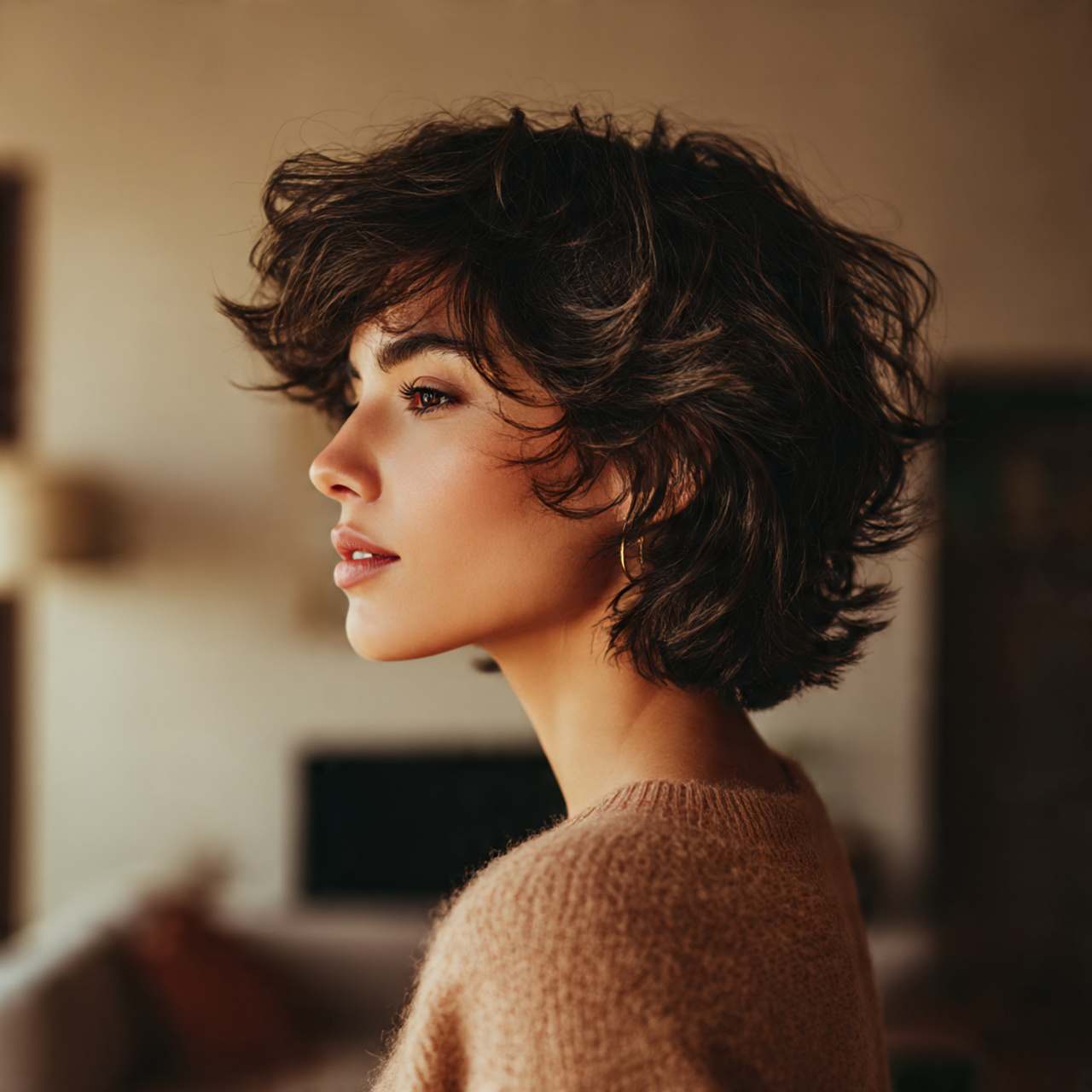 a fashionable woman with a voluminous french