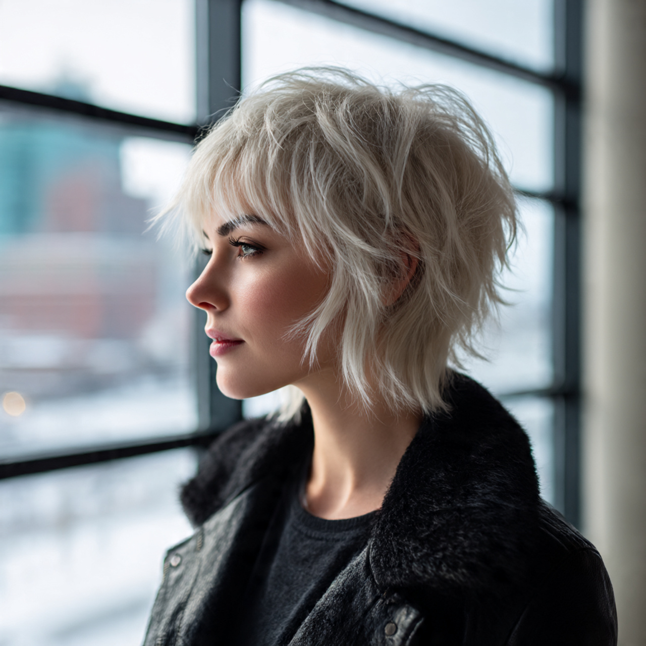 27 Wolf Cut for the Holidays Ideas: The Ultimate Guide 10 a fashionable woman with a wolf cut 1