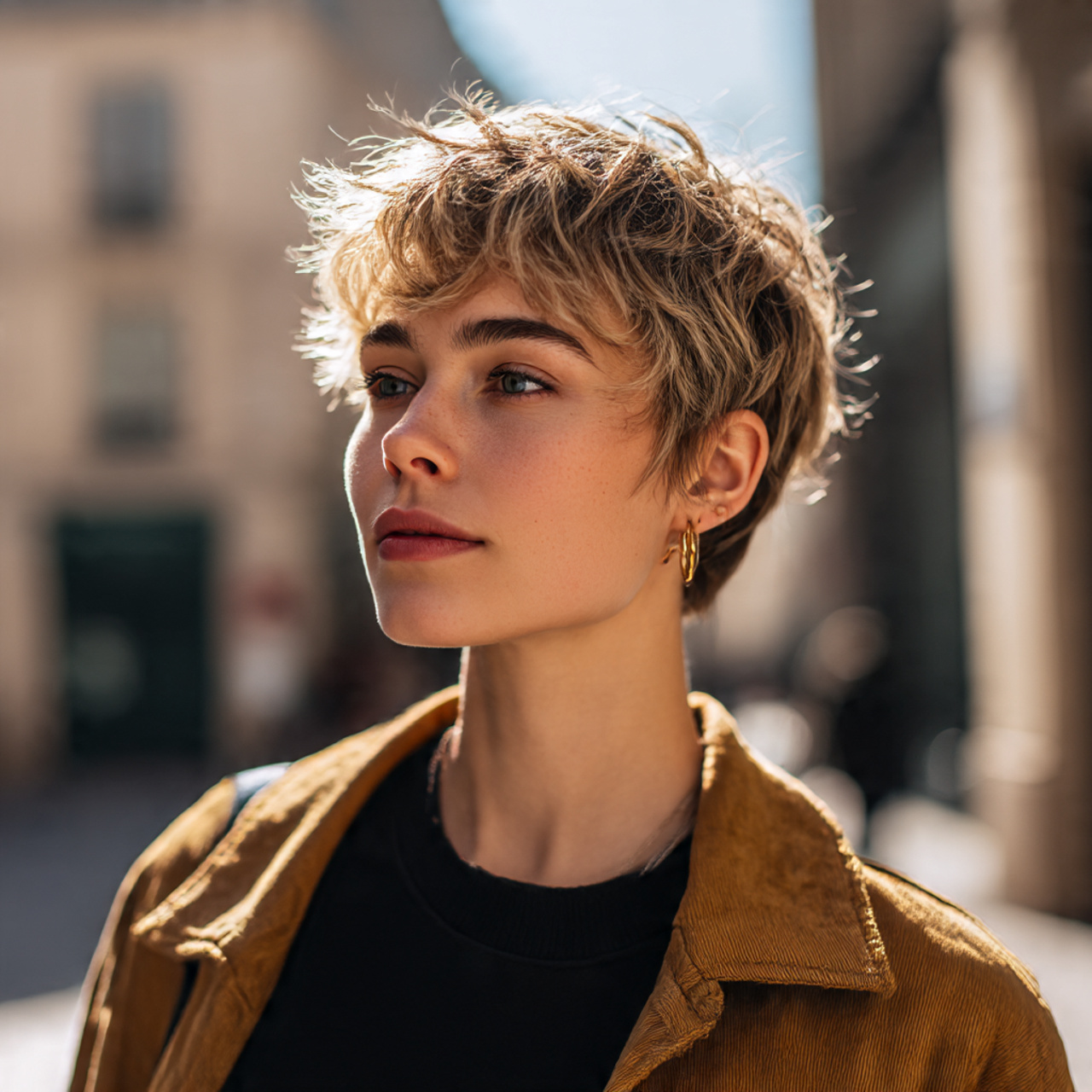 a fashionable young person showing hair trends