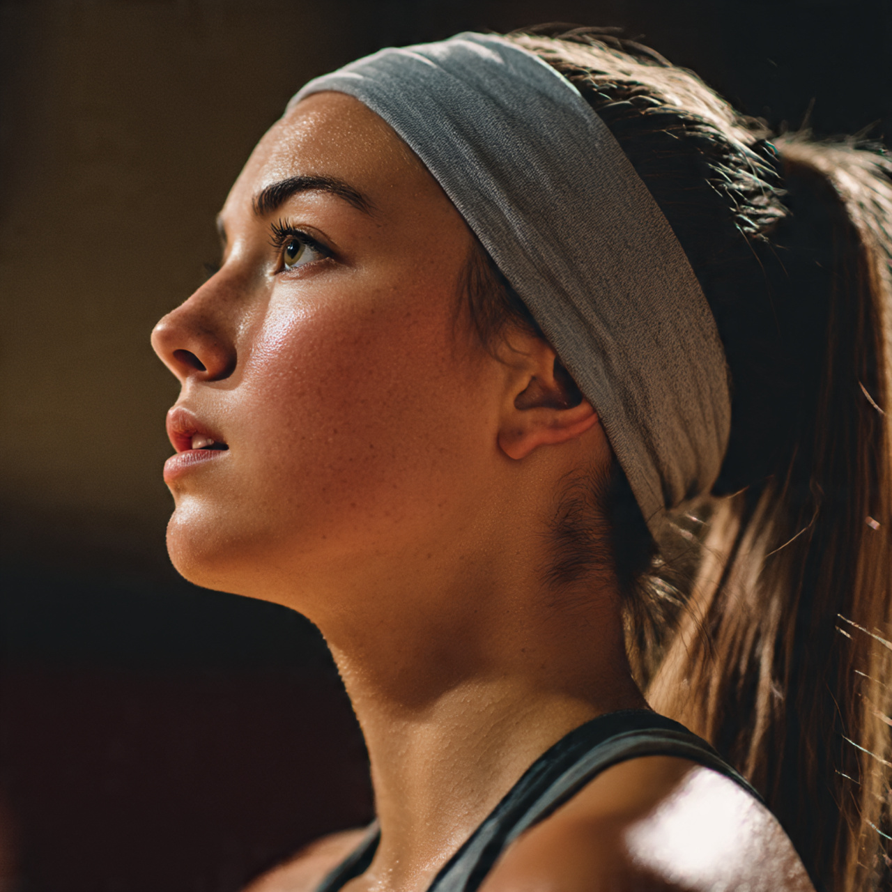 a female volleyball player on an indoor 1