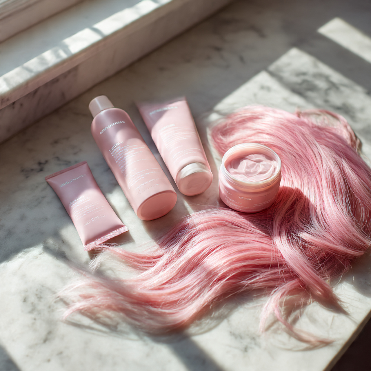 32 Ultimate Pink Hair Color Inspiration for Every Personality 22 a flat lay of high quality pink hair