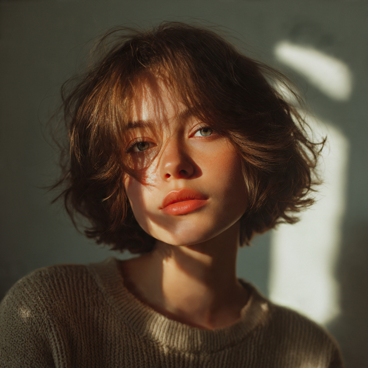 20 Short Shaggy Hair Ideas for Volume and Texture You’ll Love 8 a fresh faced woman with defined short shaggy