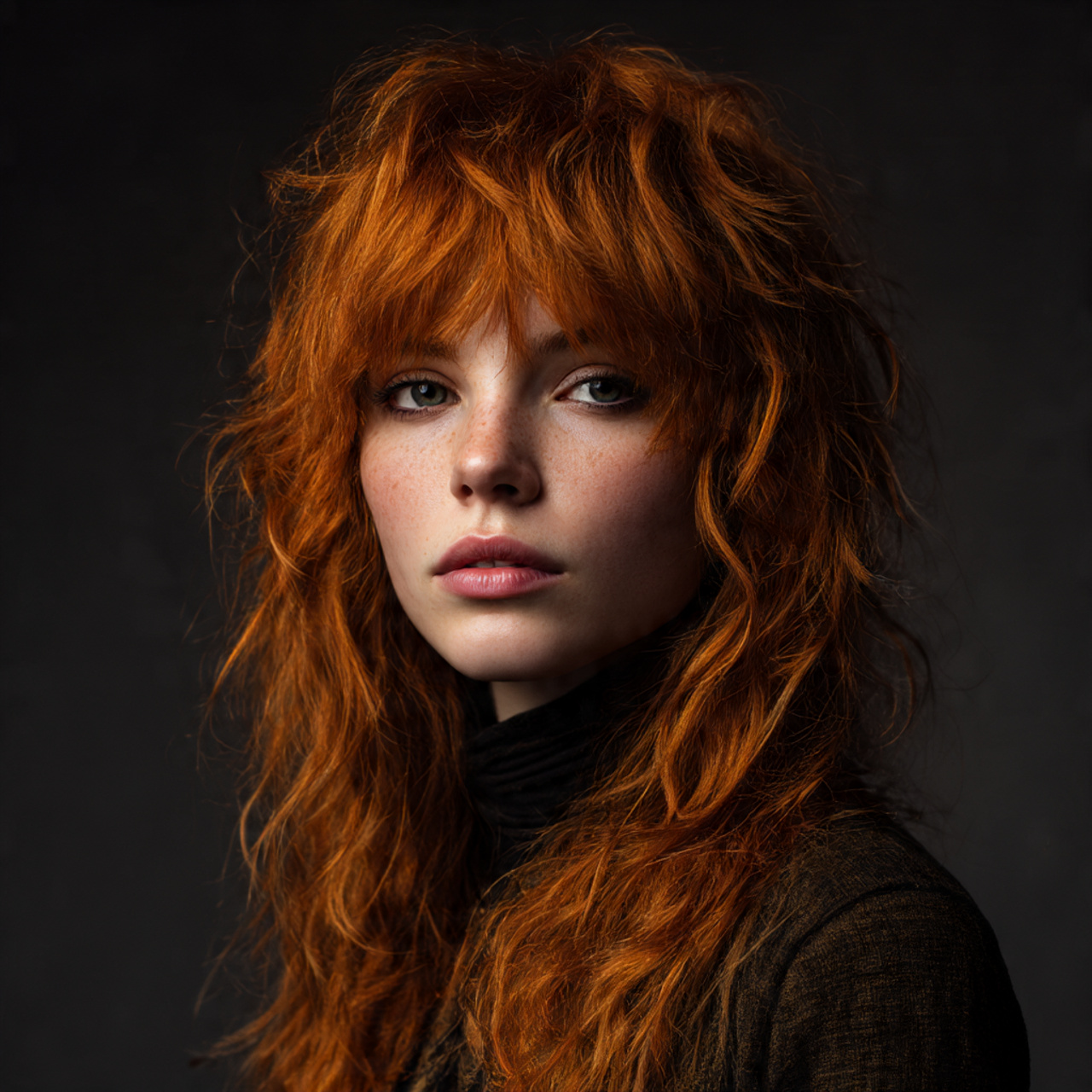 a ginger wolf cut with a choppy