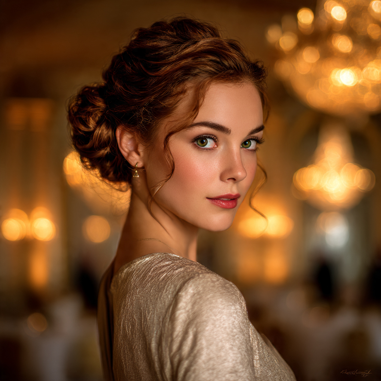 a glamorous evening portrait of a woman