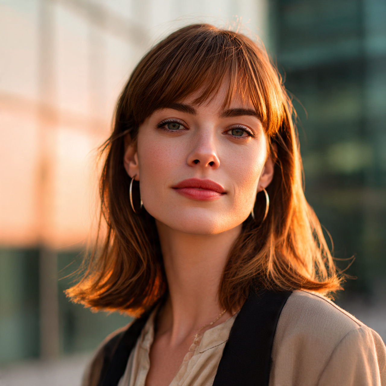 a graceful woman with a sleek soft