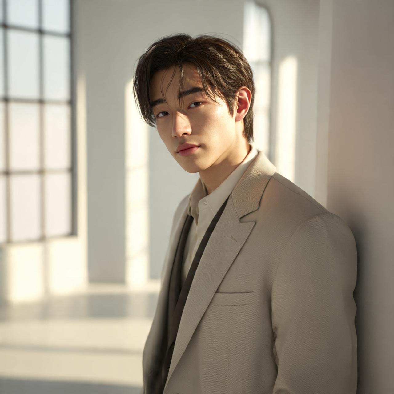 Trendy 30 Korean Hairstyles for Men Ideas to Elevate Your Style 4 a handsome korean man with medium length hair