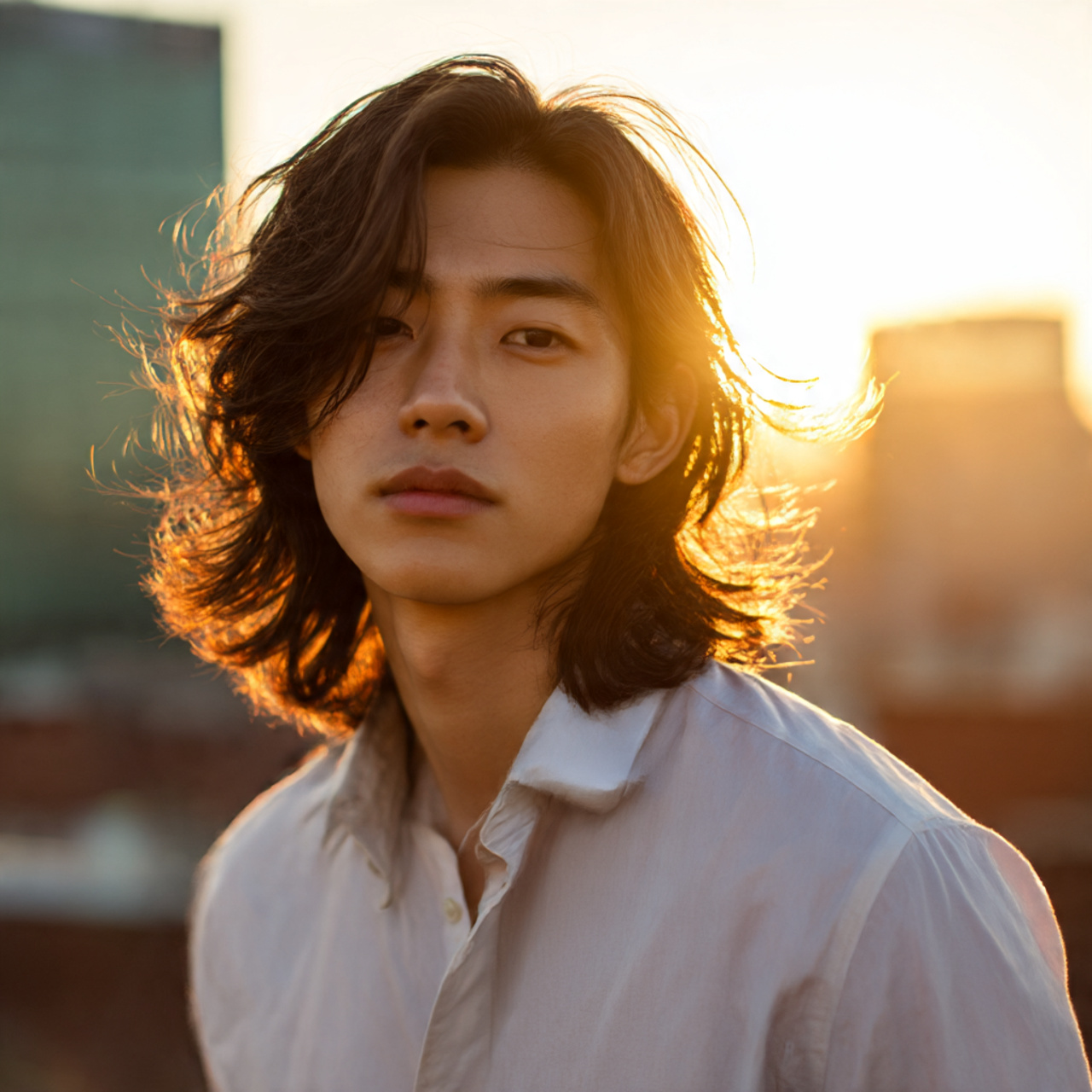 Trendy 30 Korean Hairstyles for Men Ideas to Elevate Your Style 11 a handsome korean man with mid length flow