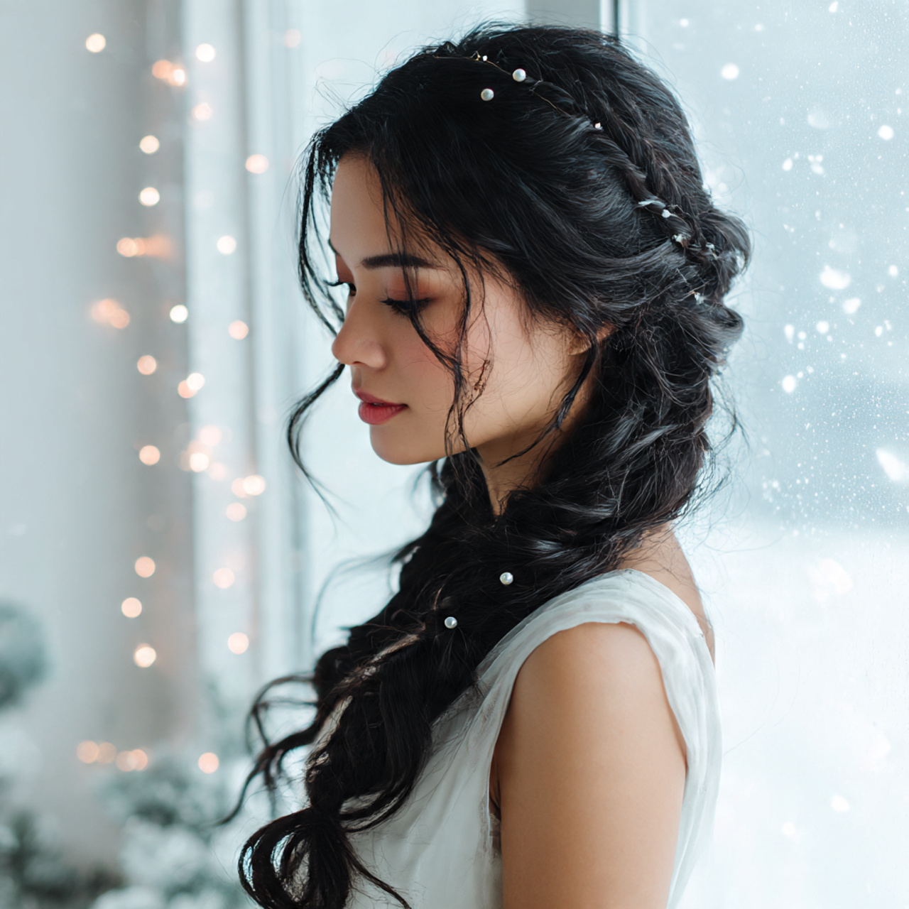 Gorgeous 25 Christmas Hairstyles Ideas for Every Holiday Event 12 a high resolution close up of an asian woman