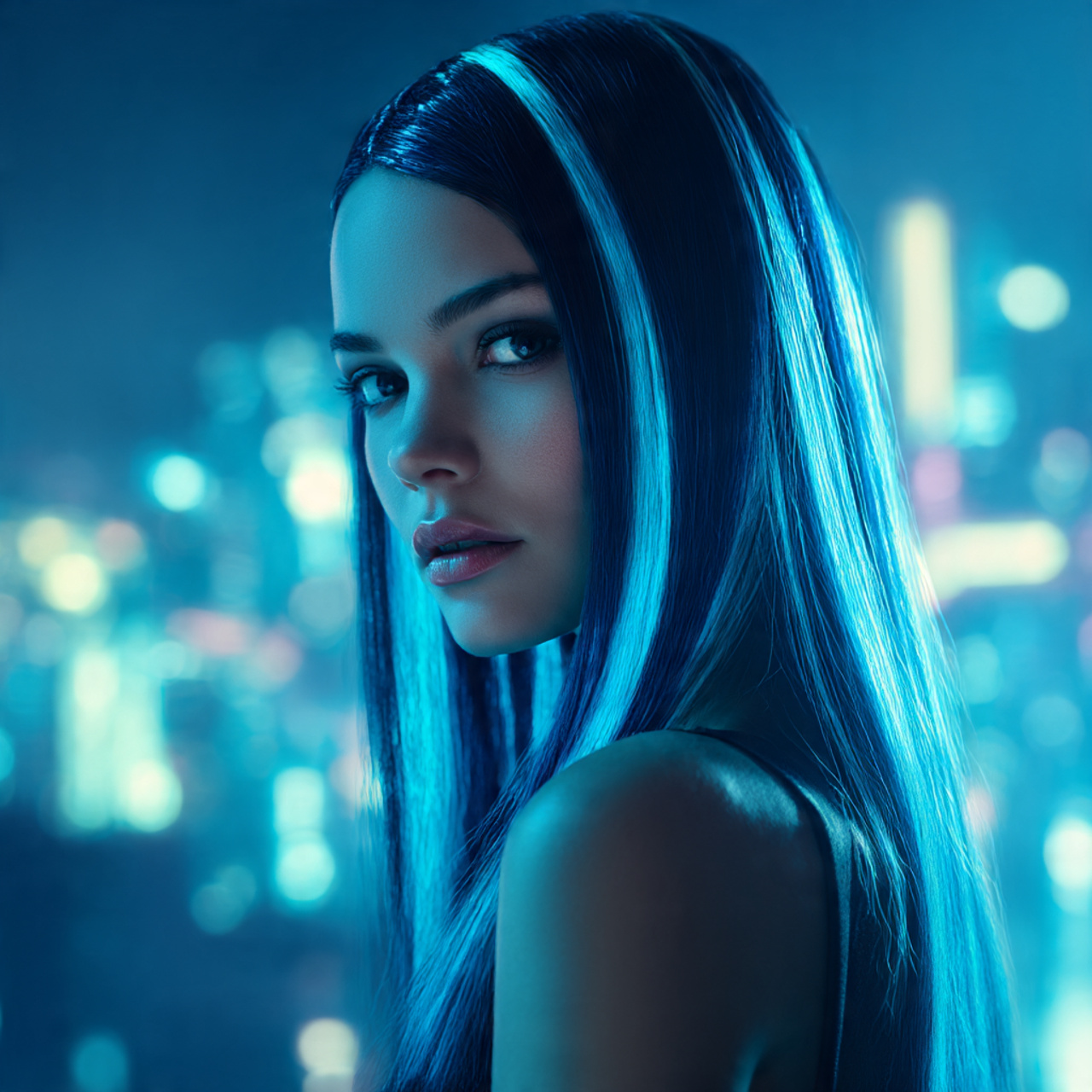 a high resolution portrait of a model with