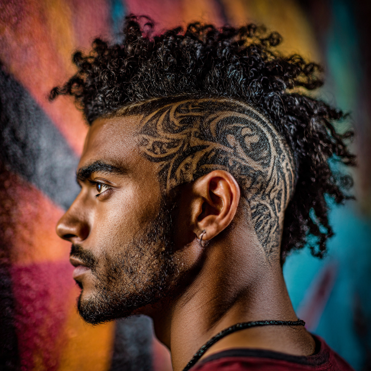 a highly detailed portrait of a bold 1