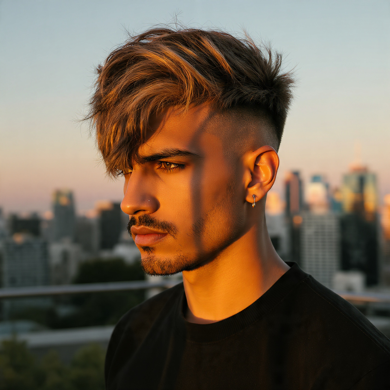 20 Modern Wolf Cut Men Ideas to Upgrade Your Style 17 a highly detailed realistic image of a 2