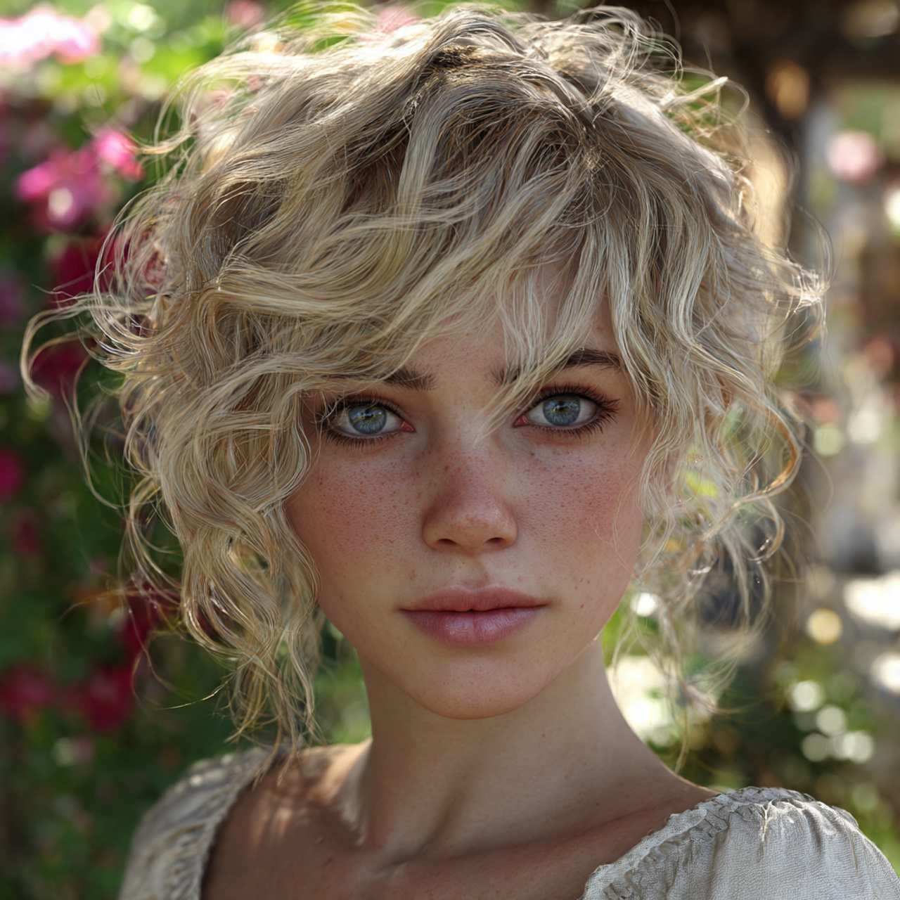 a highly realistic image of a woman 1