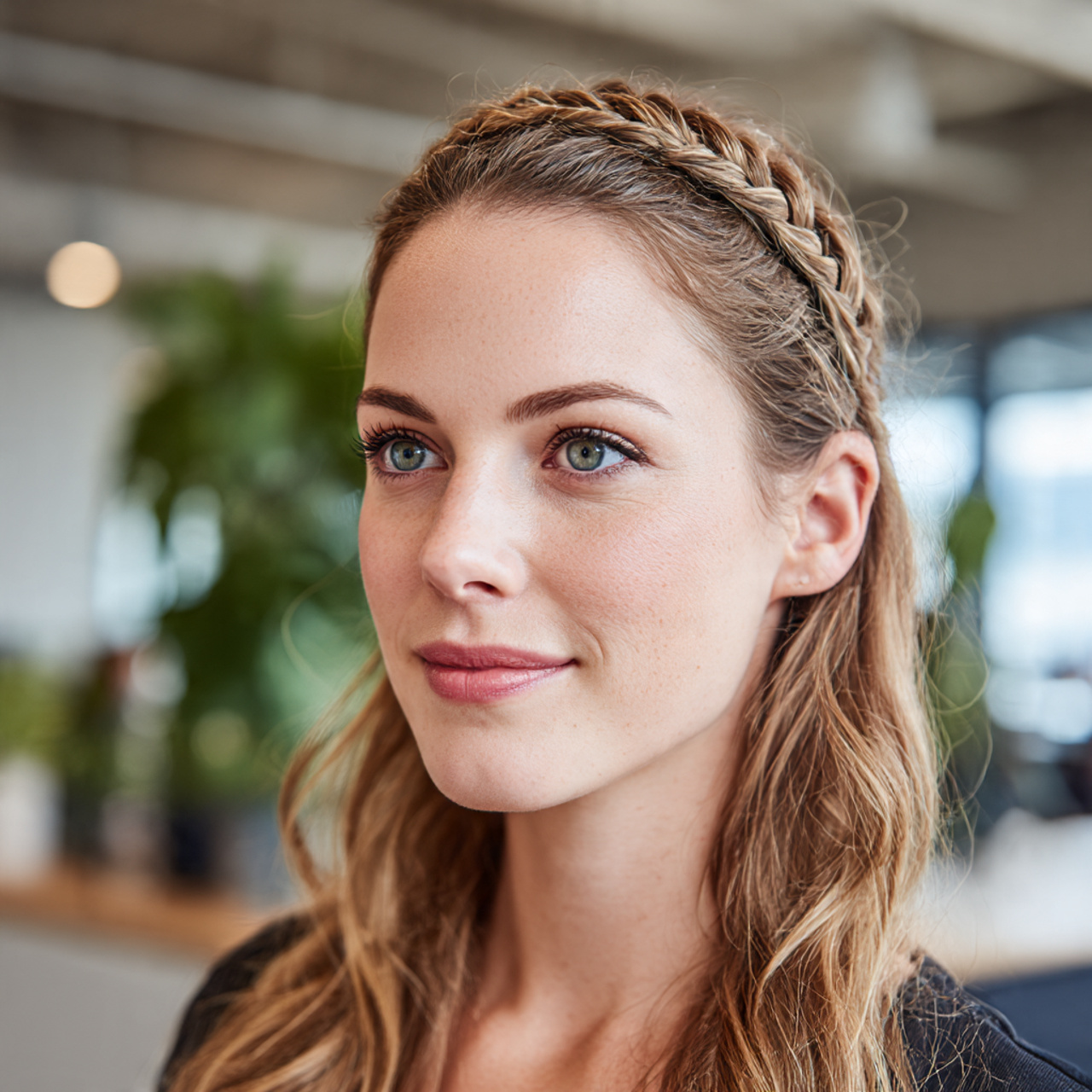 a highly realistic portrait of a woman 1