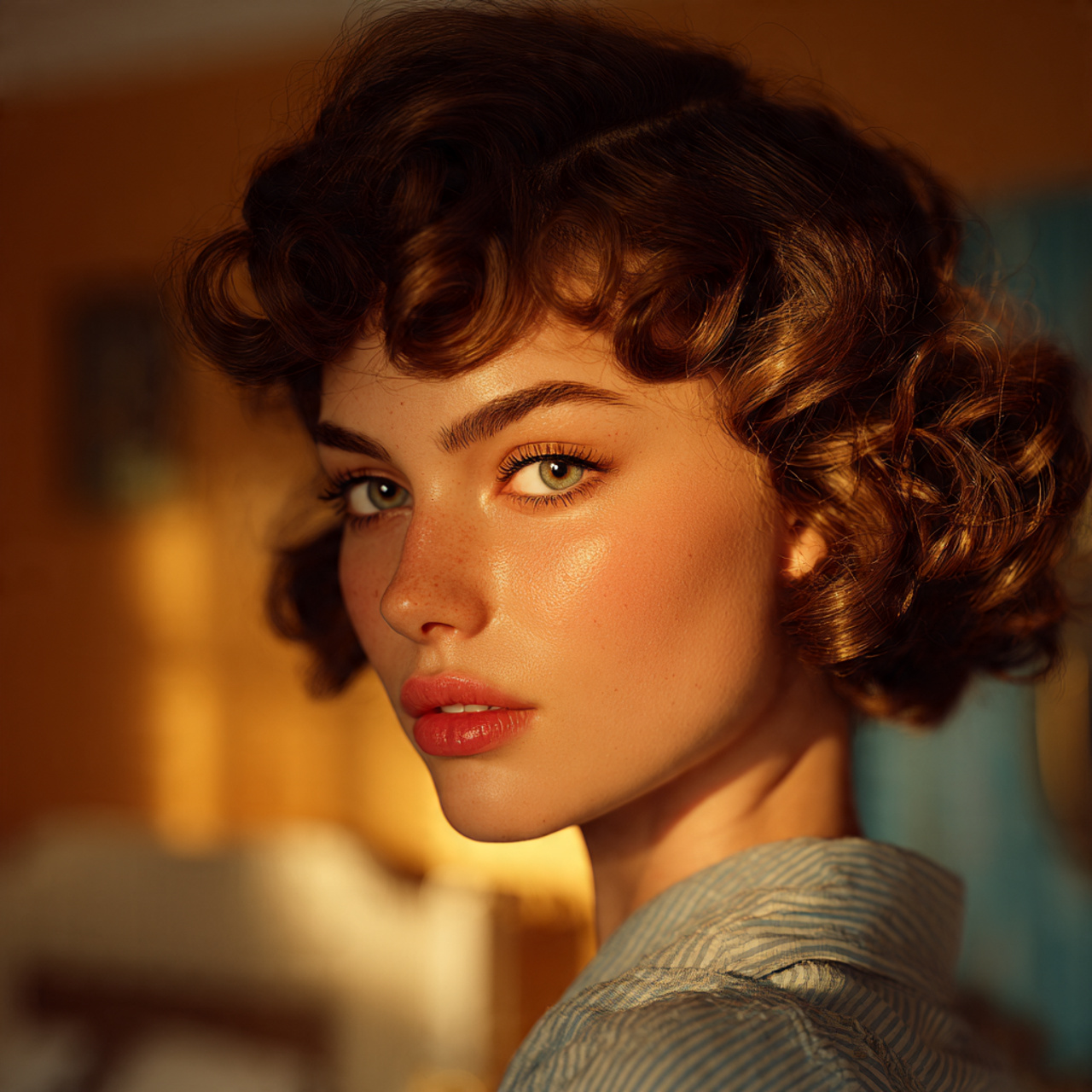 a highly realistic portrait of a woman 8