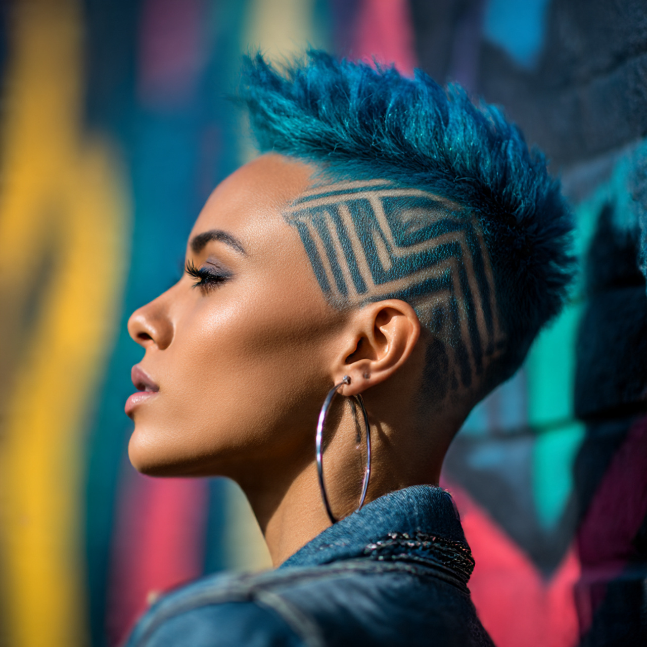 20 Stunning Side Shaved Hairstyles Ideas You’ll Love 4 a hyper detailed portrait of a trendy woman