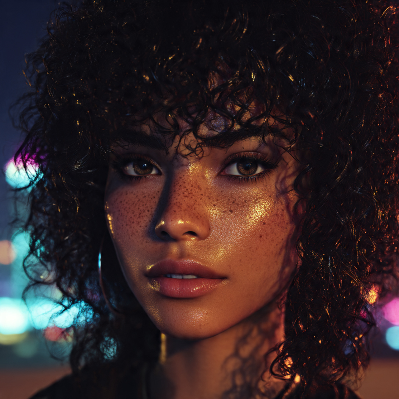 a hyper realistic close up of a black woman