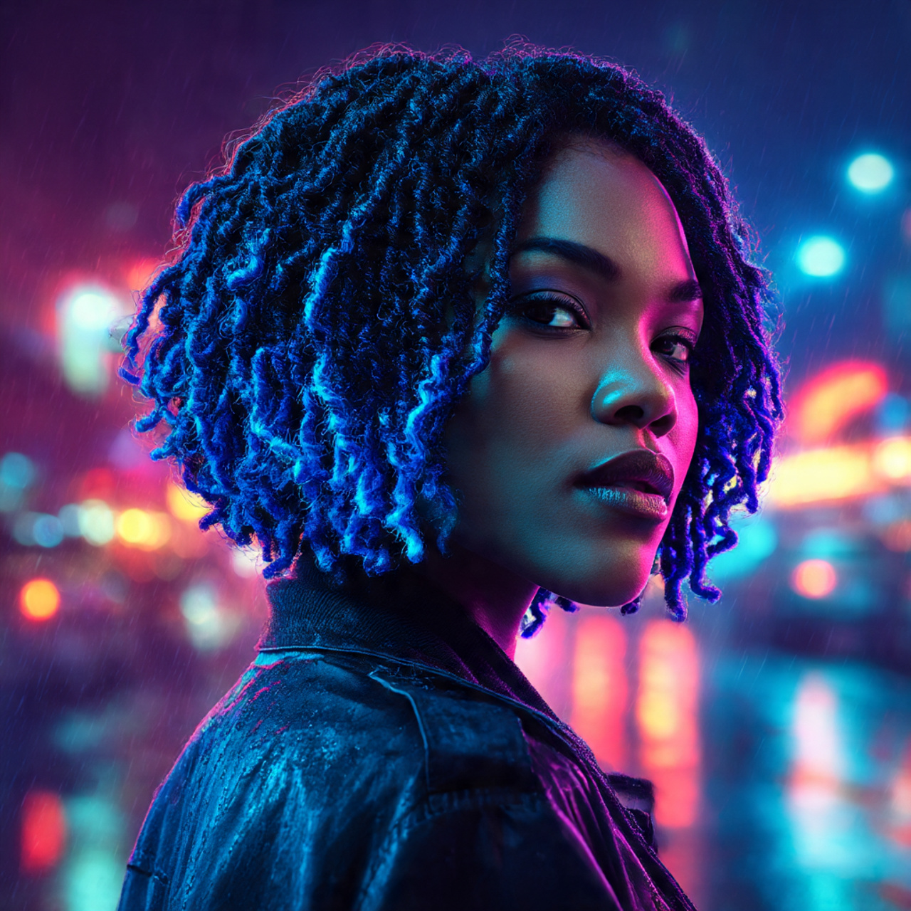 a hyper realistic image of a bold black