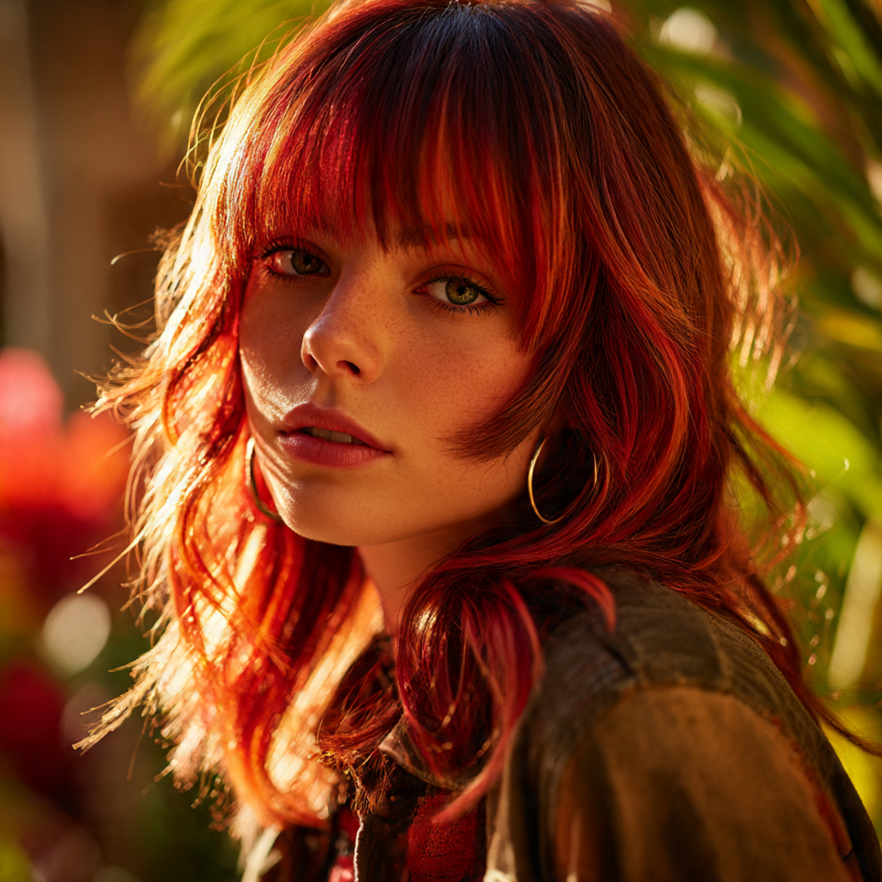 a hyper realistic portrait of a model with 1