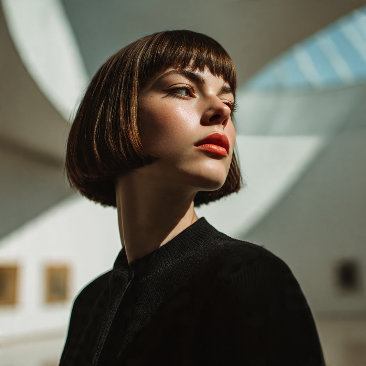 a hyper realistic portrait of a woman with 1 1