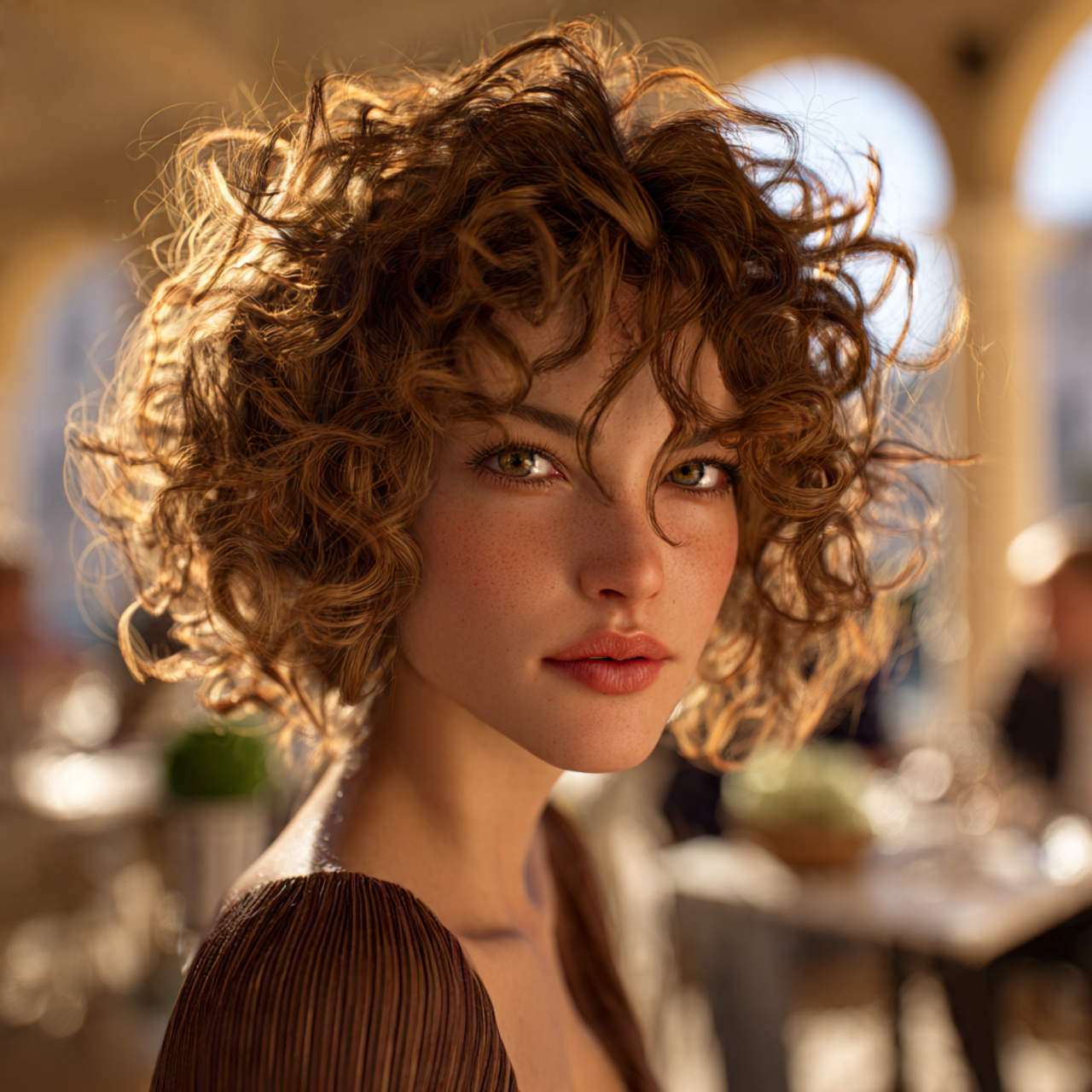 a hyper realistic portrait of a woman with 9