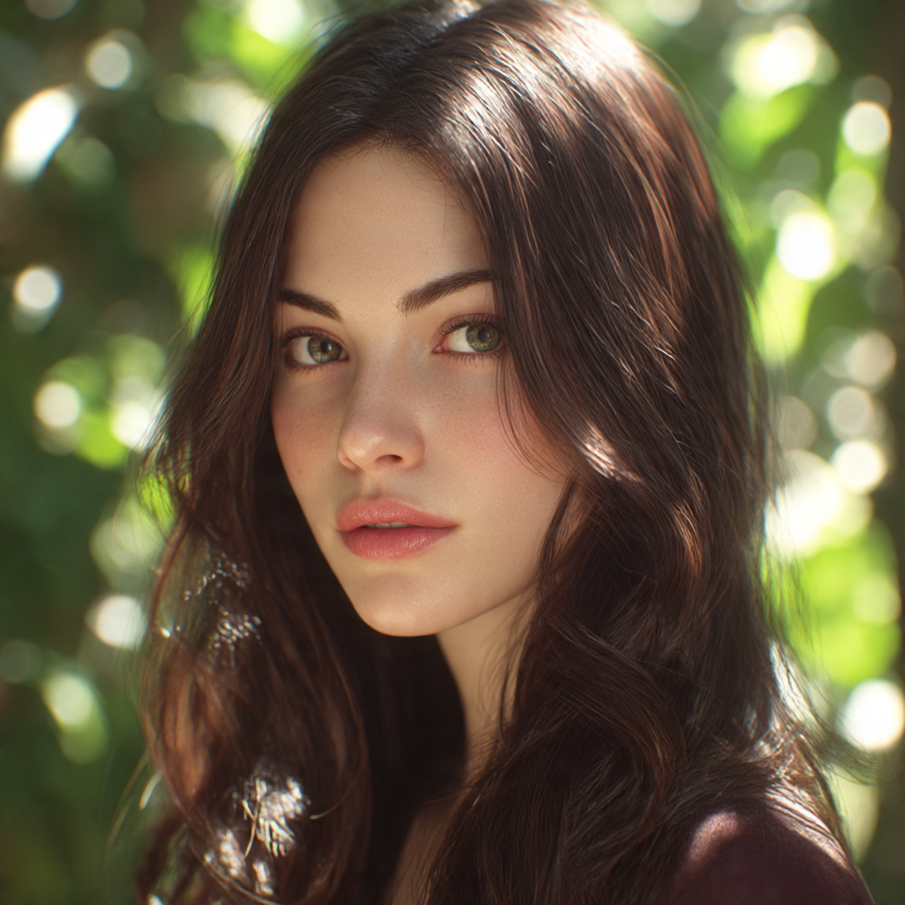 a lifelike close up portrait of a woman