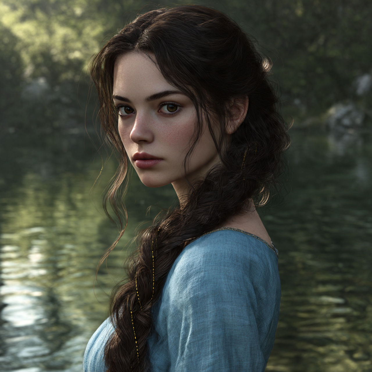 27 Perfect Medieval Princesses Hairstyles Ideas for Elegant Styling 2 a lifelike image of a medieval princess